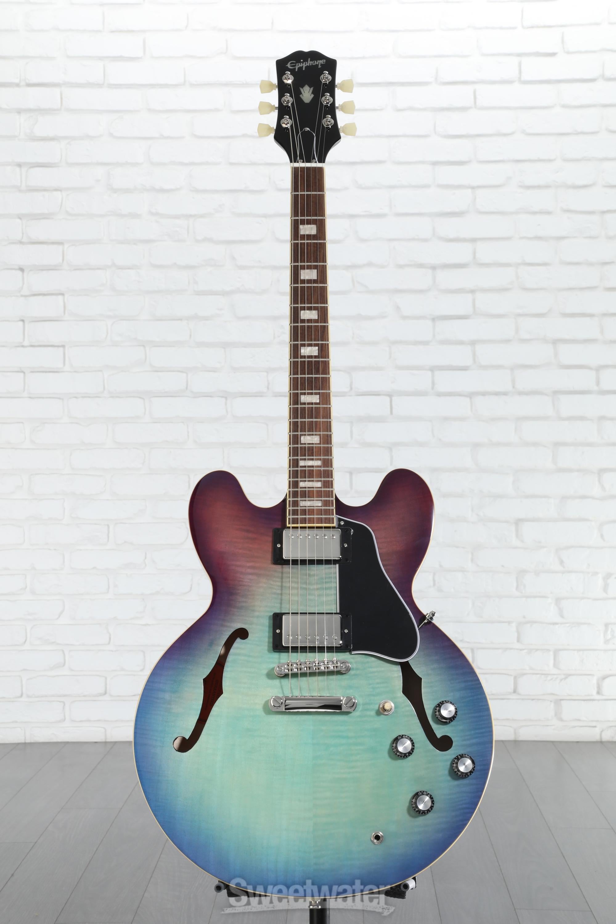 Epiphone ES-335 Figured Semi-hollowbody - Blueberry Burst | Sweetwater