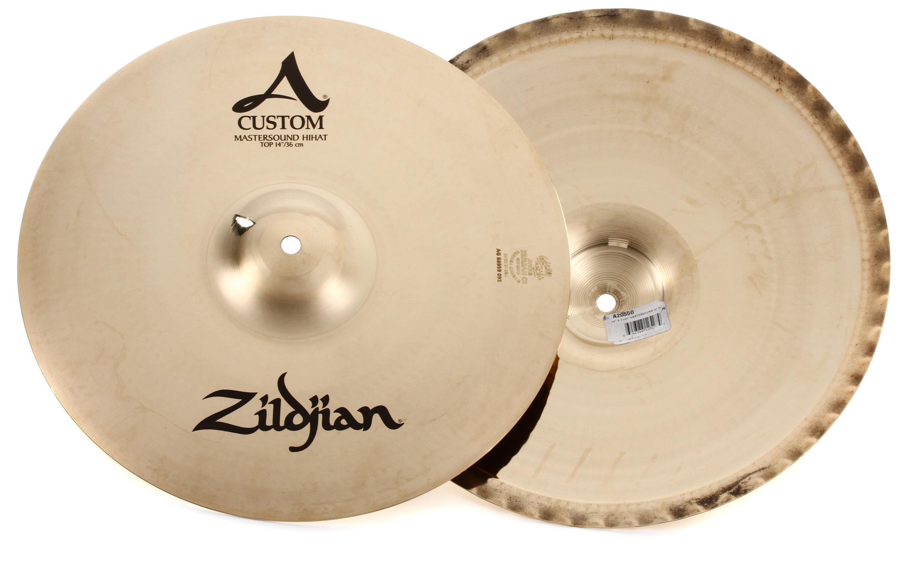 Zildjian 14 inch A Custom Mastersound Hi-hat Cymbals