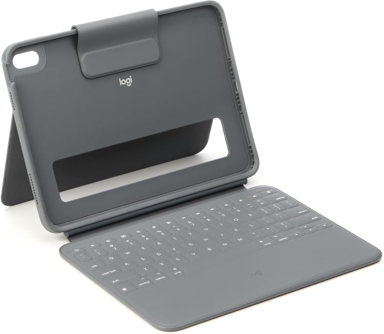 Logitech Rugged Folio Keyboard Case for iPad (10th Gen) - Graphite