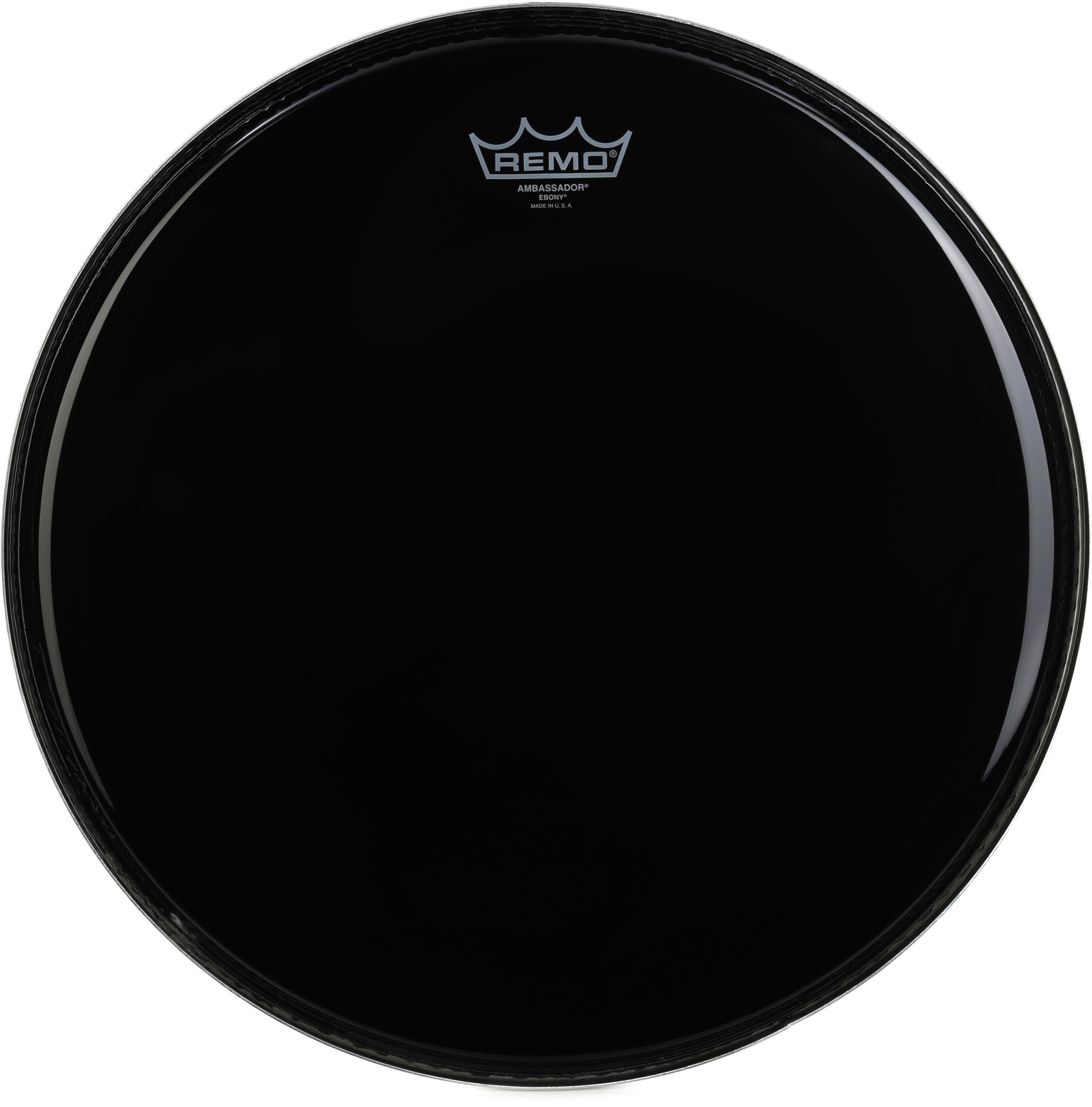 Photo of Remo Ambassador Ebony Bass Drumhead - 16 inches