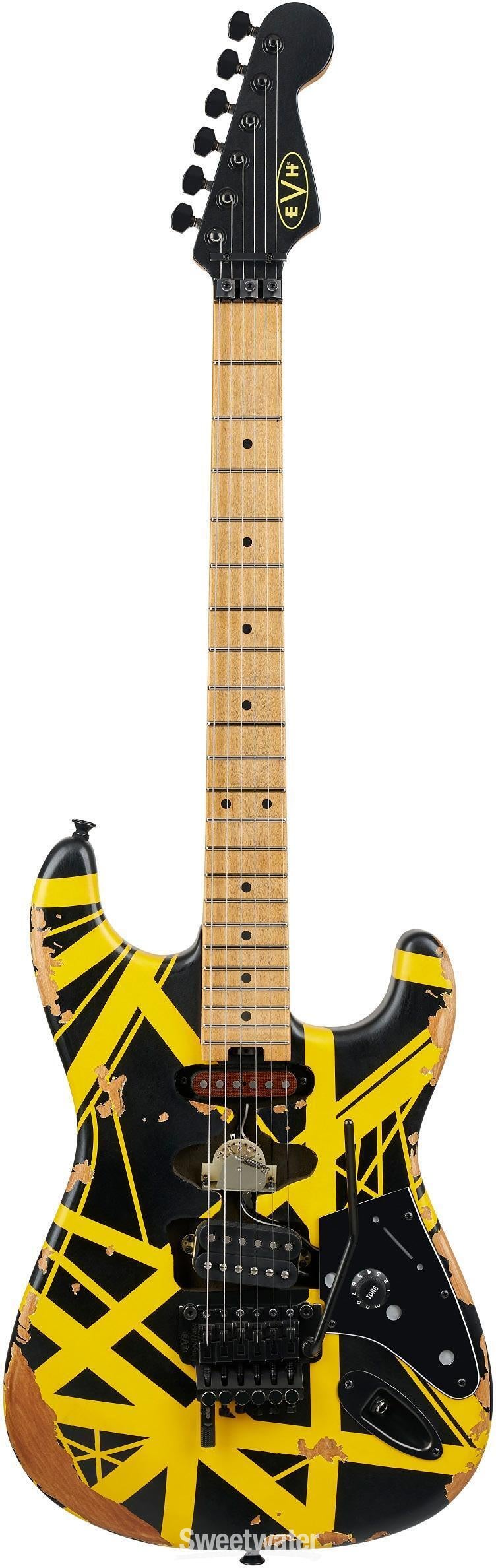 EVH Striped Series Frankenstein Frankie Electric Guitar - Black
