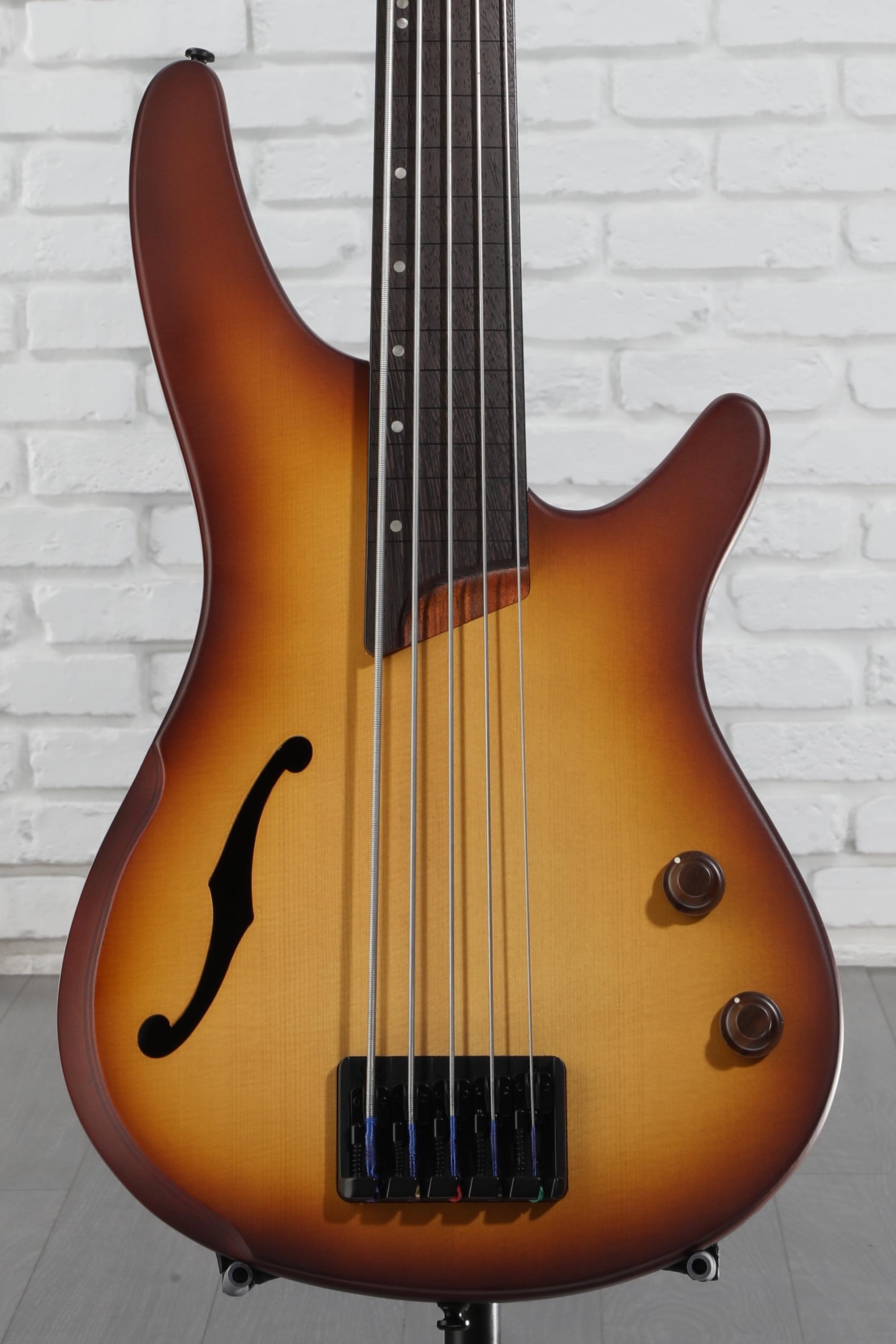 Amazon.com: Ibanez SRH505F Fretless - Natural Browned Burst