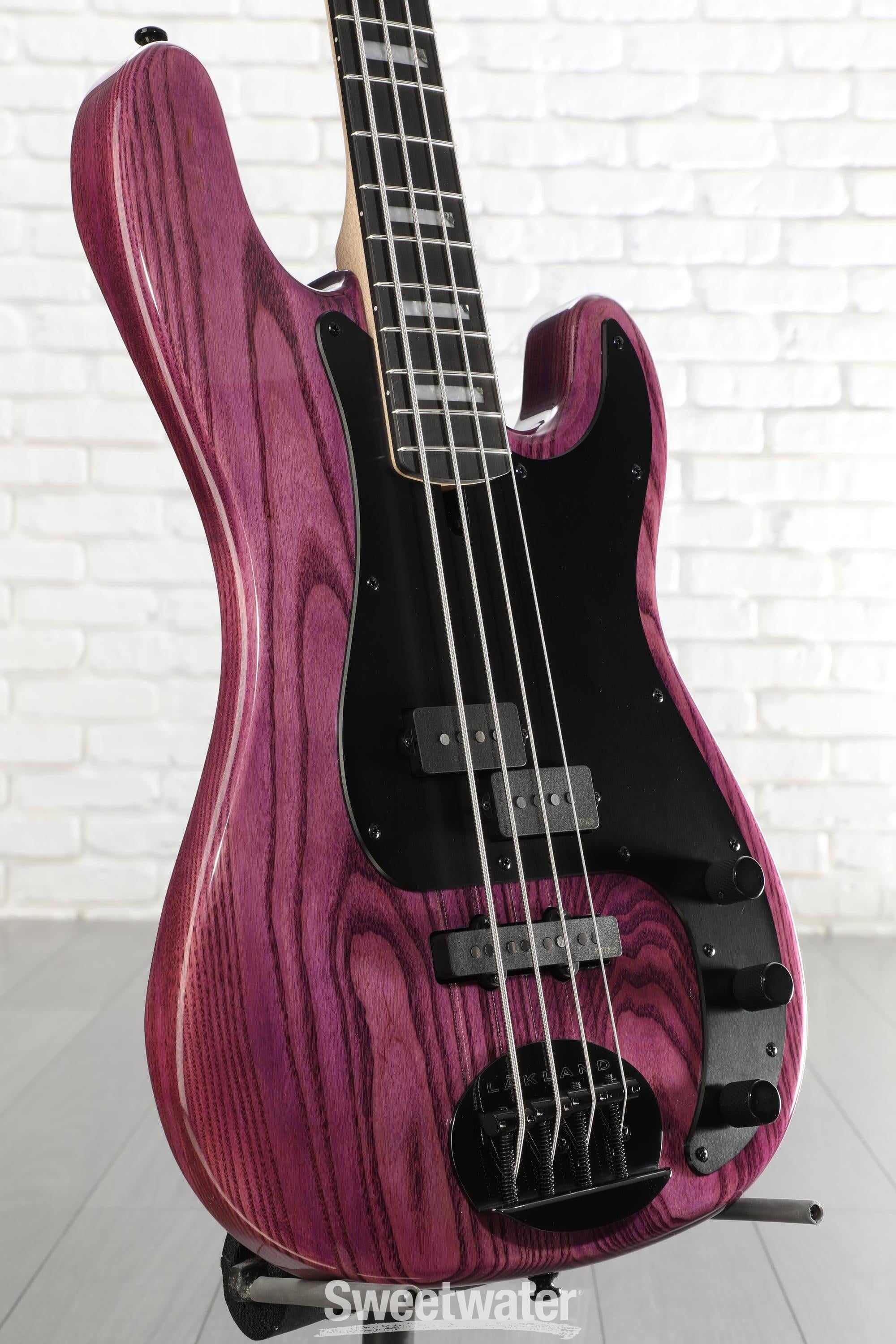 Lakland Skyline 44-64 GZ Bass Guitar - Translucent Purple | Sweetwater