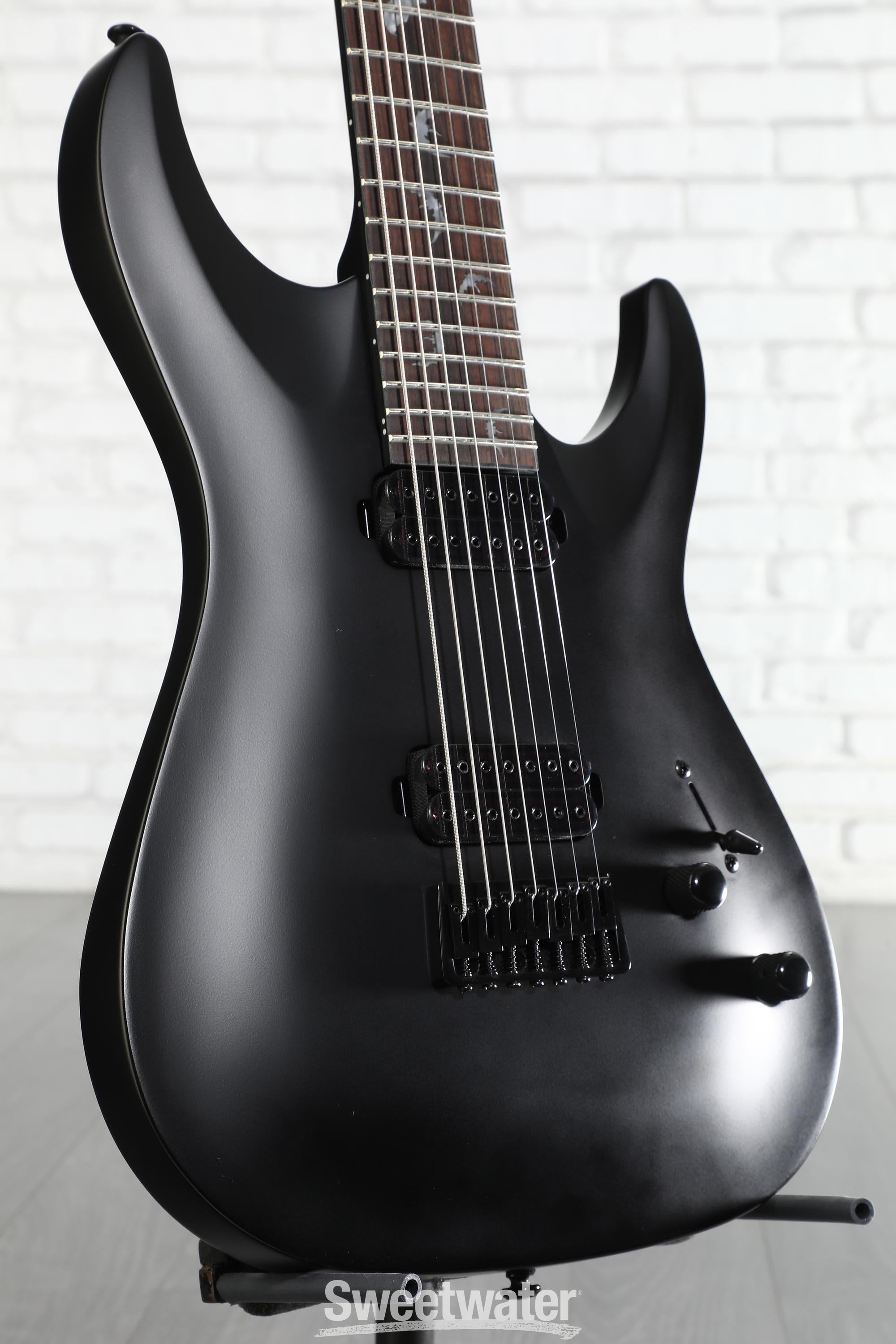 Schecter Damien-7 SBK Electric Guitar - Satin Black | Sweetwater