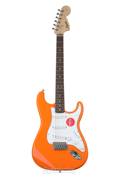 Orange on sale squire strat