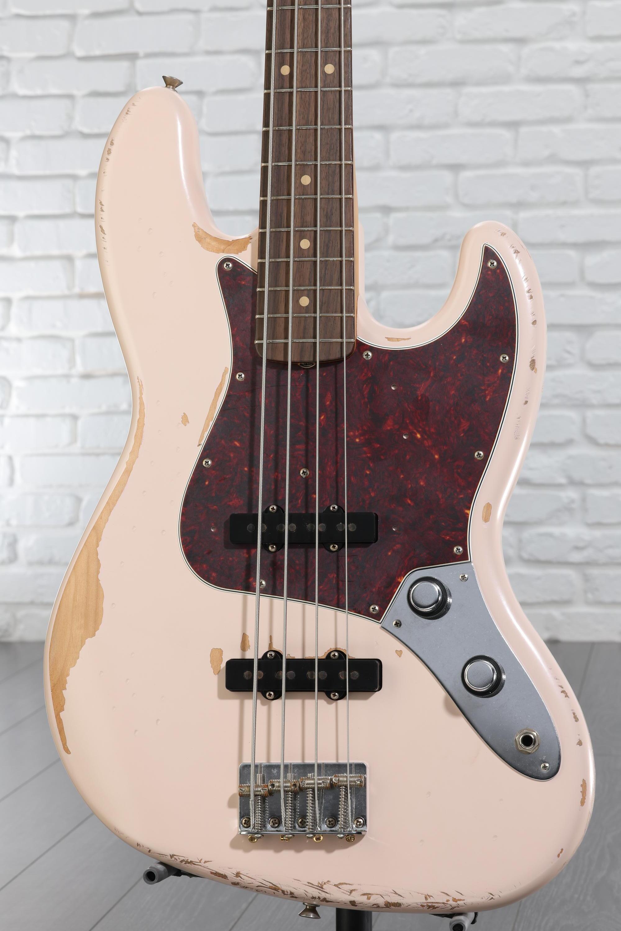 Fender Flea Jazz Bass - Shell Pink, Road Worn | Sweetwater Fender Flea Jazz Bass - Shell Pink, Road Worn | Sweetwater