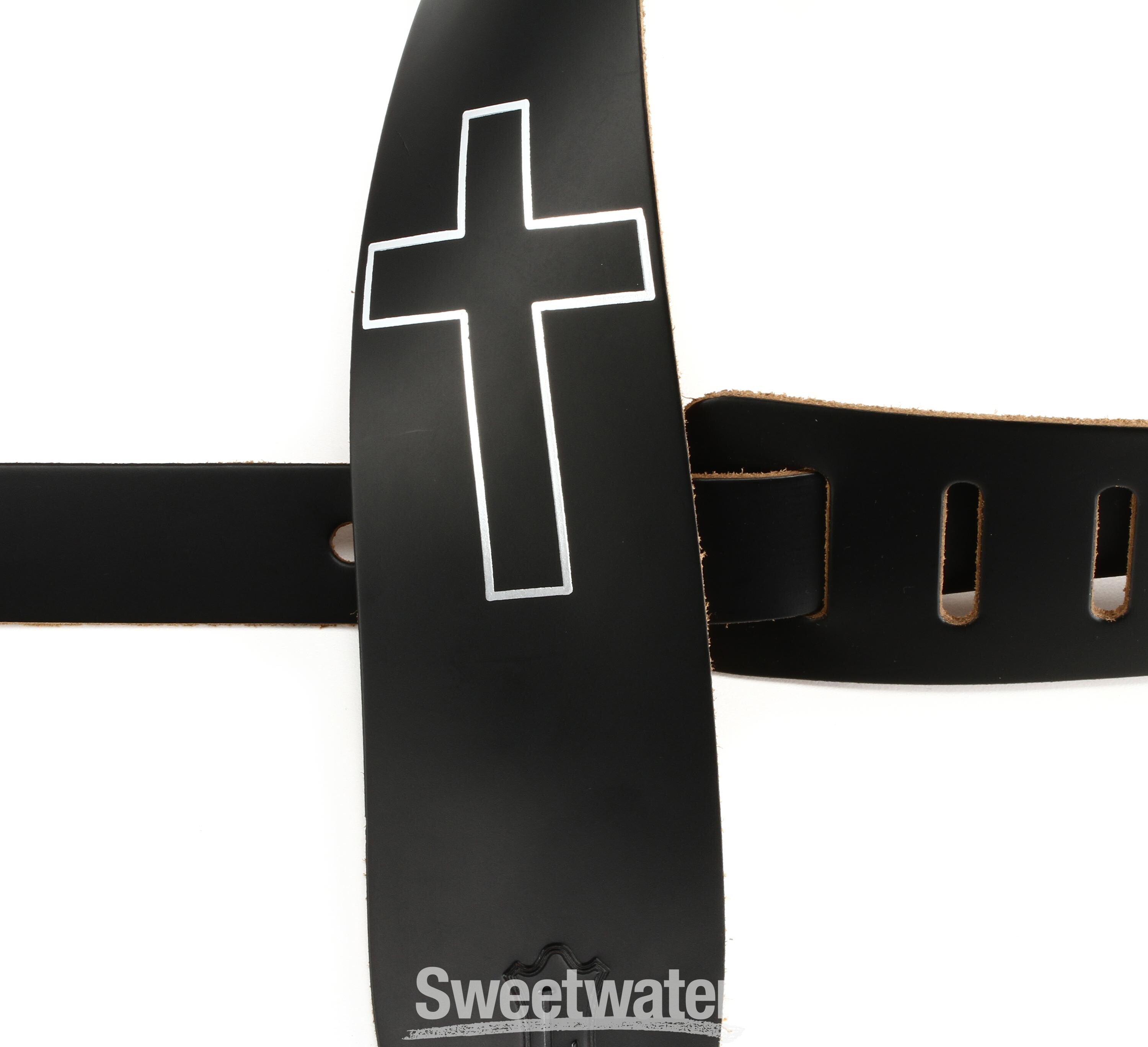 Levy's M17CHC Chrome-Tan Leather Guitar Strap - Black | Sweetwater