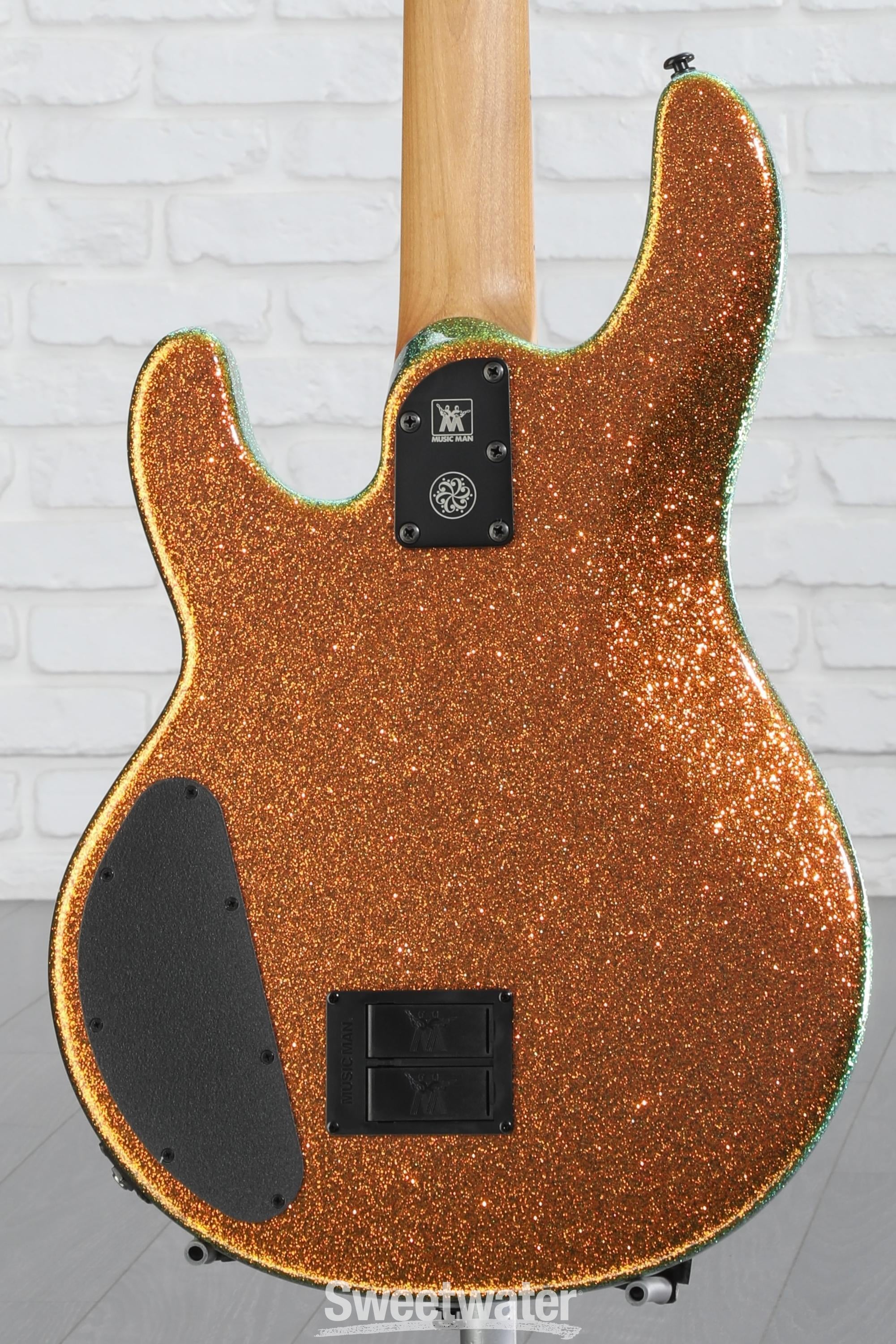 Ernie Ball Music Man DarkRay Bass Guitar - Gold Bar with Maple Fingerboard