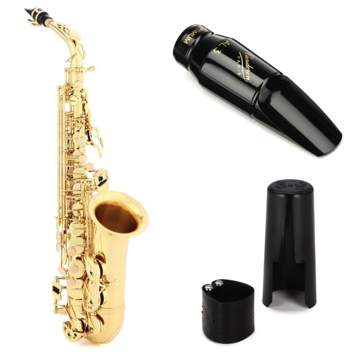 Tromana AS300 Student Alto Saxophone with Vandoren SM711 Optimum Series