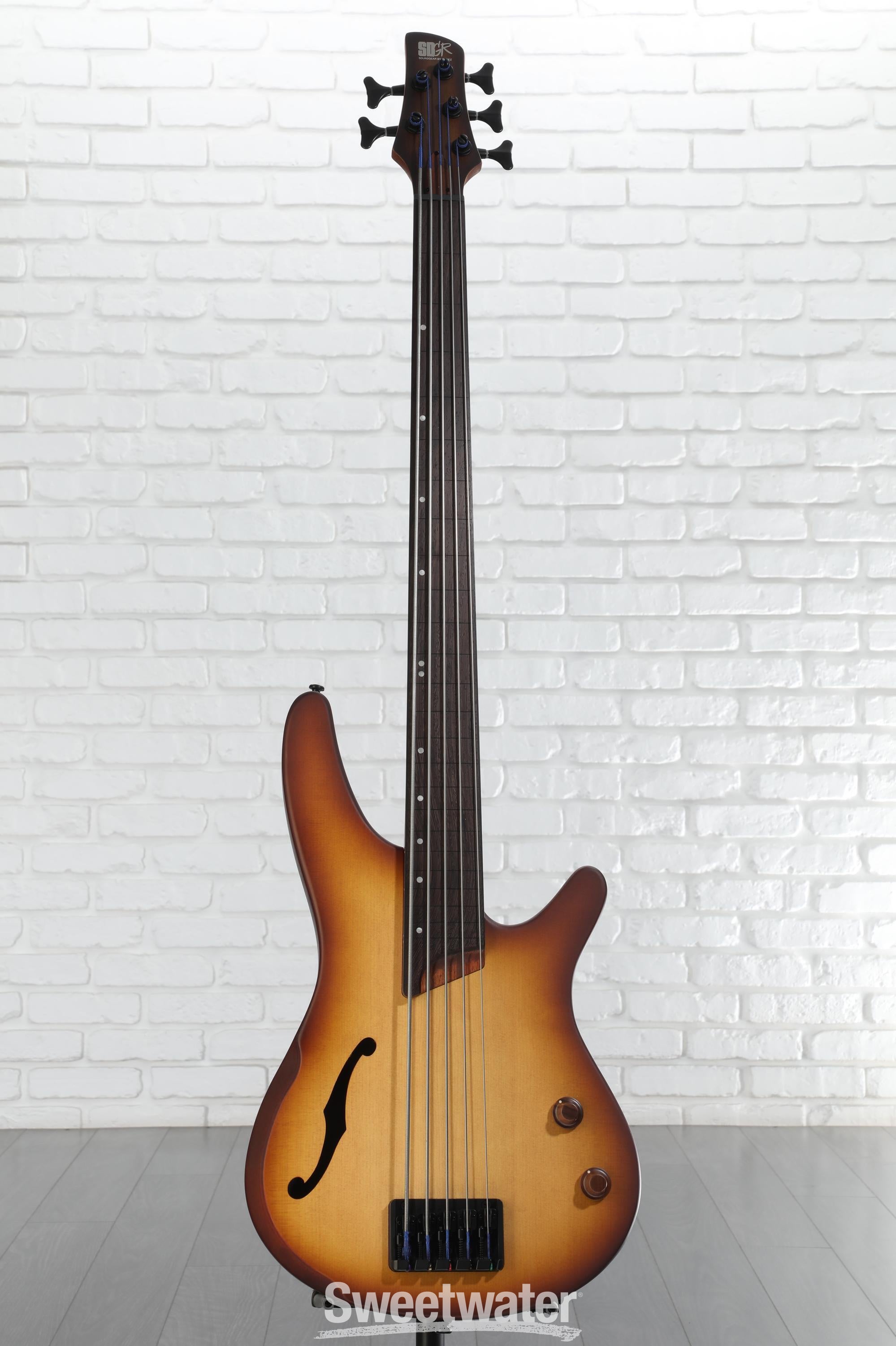 Ibanez SRH505F Fretless Bass Guitar - Natural Browned Burst