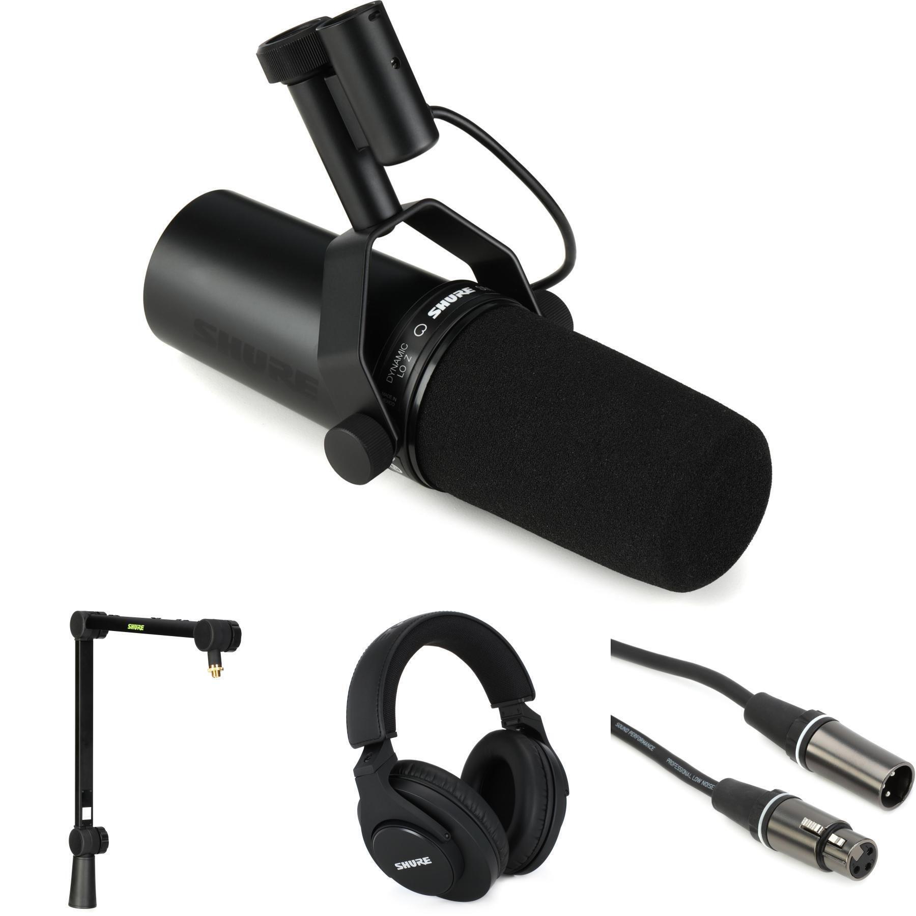 Shure SM7dB Active Dynamic Microphone and SRH440A Headphones USB