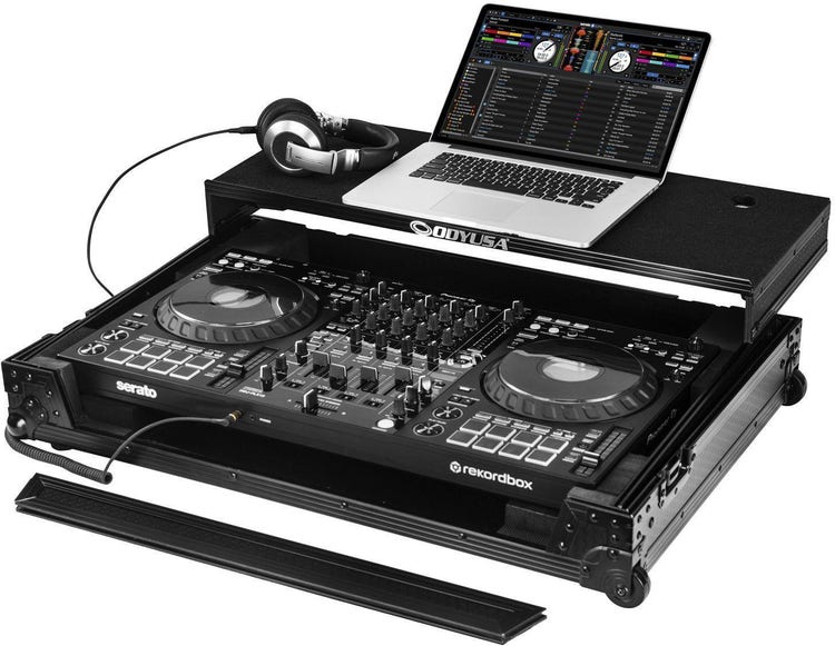 Odyssey 810GSFLX10M Hexagon Industrial Board Glide-style Case for Pioneer DJ DDJ-FLX10 with Wheels