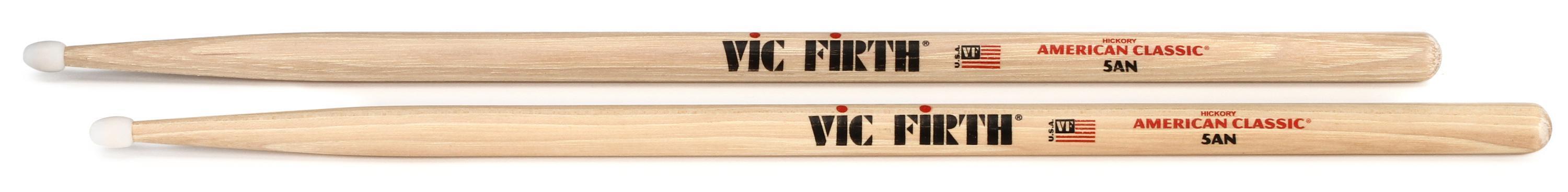 Vic Firth American Classic 5AN Drumsticks Value Pack - Nylon Tip