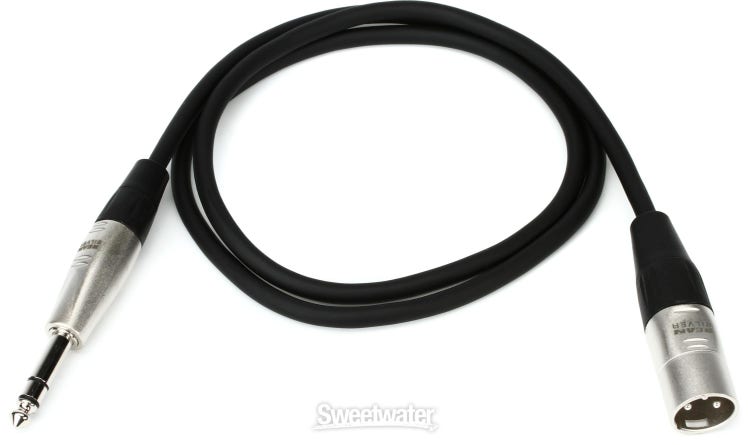 Hosa HSX-003 Pro Balanced Interconnect - REAN 1/4-inch TRS Male to XLR3 Male - 3 foot