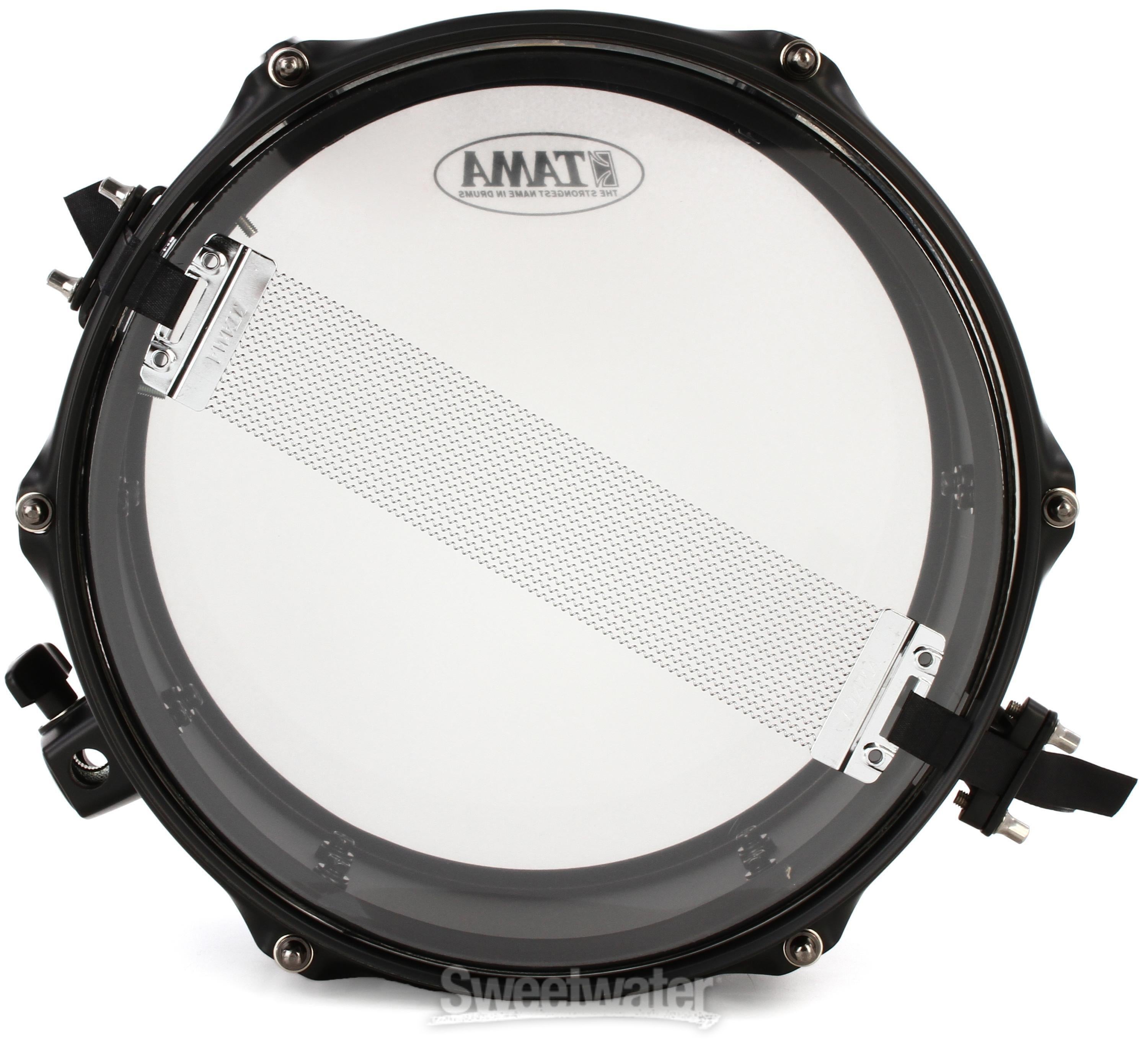 Tama Steel Snare Drum - 5.5 x 10-inch - Black/Black Reviews