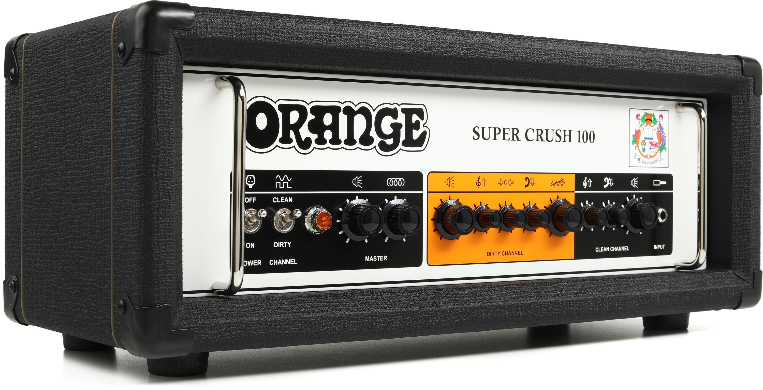 Orange Super Crush 100 - 100-watt Solid-state Head, Black