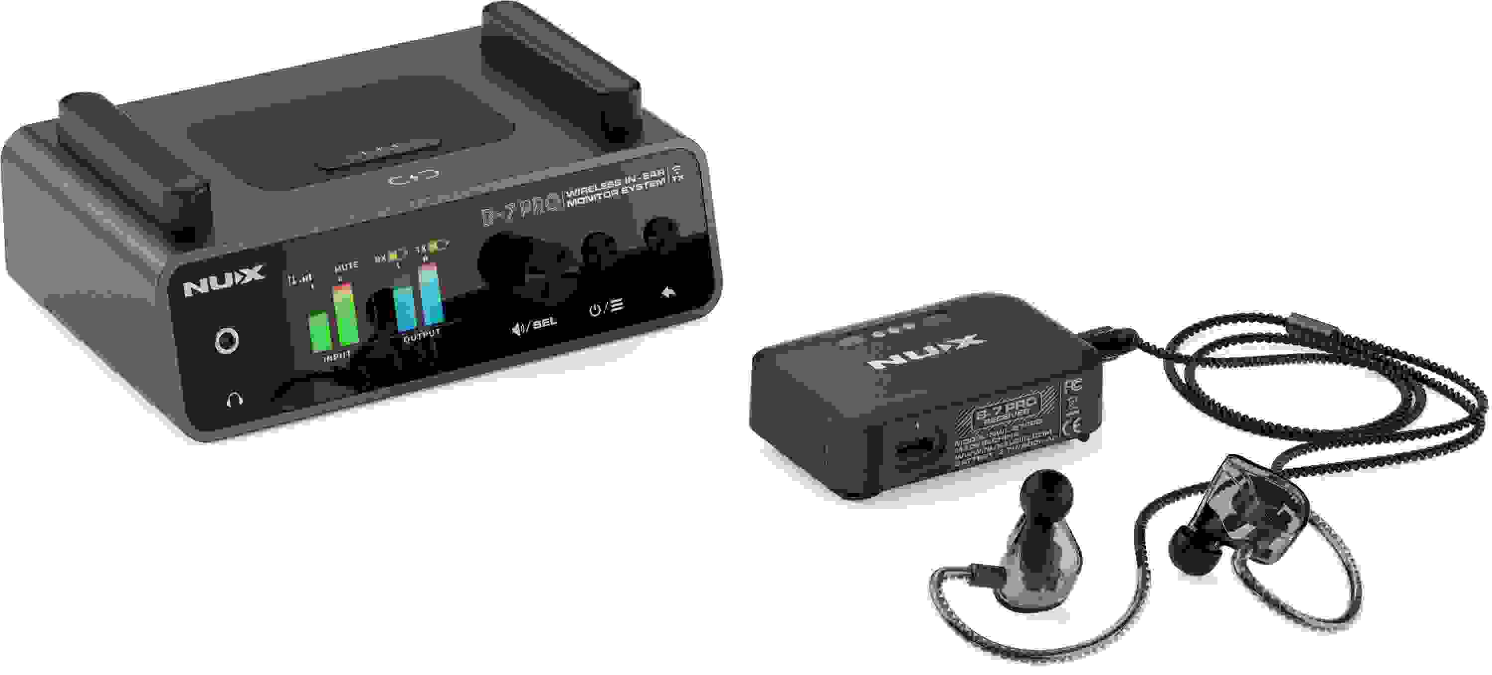 Price Included Tax From CN To USA-M-vave SWS12 2.4G Wireless Earphone Monitor Audio System Rechargeable Transmitter 2 Receivers With Volume Button Support Mute