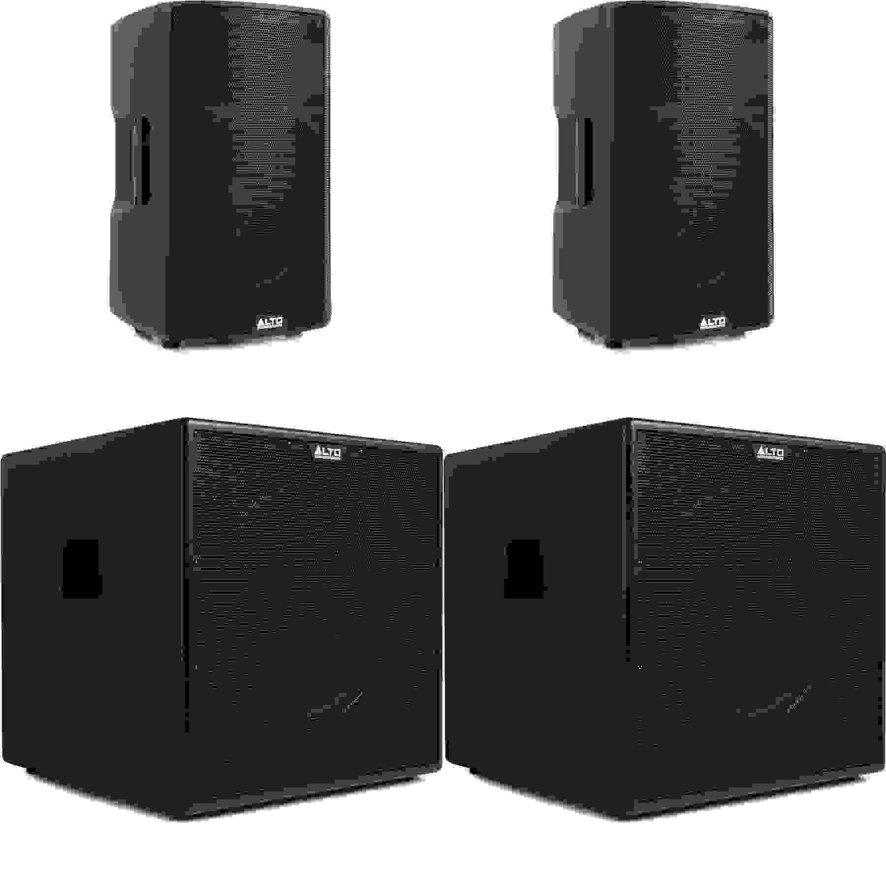 Alto Professional TX415 700-watt 15' Powered Speaker and TX18S 900-watt 18' Subwoofer Pair