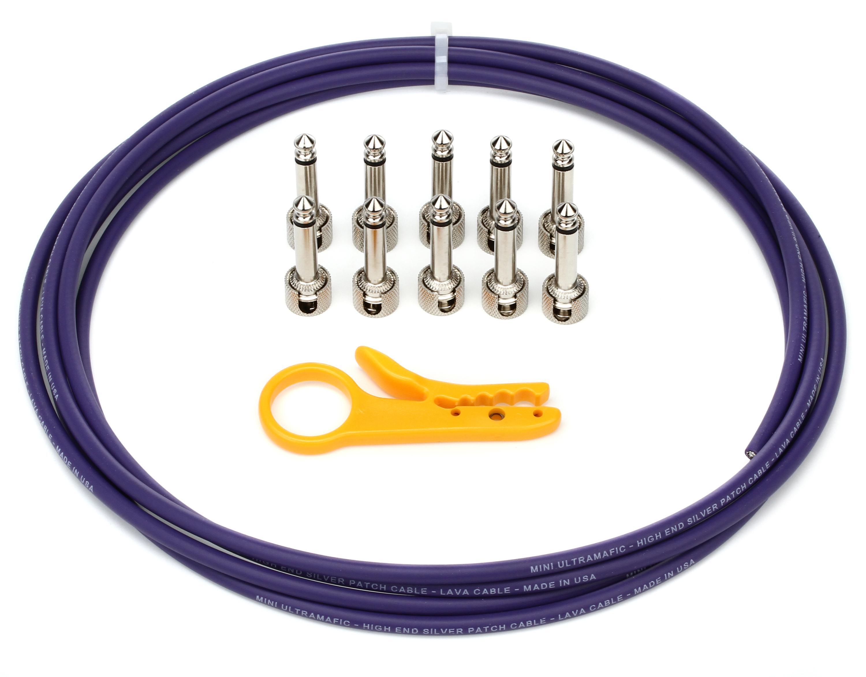 Photo of Lava Cable Mini Ultramafic Pedalboard Cable Kit - 10 foot - Ultramafic (Purple)