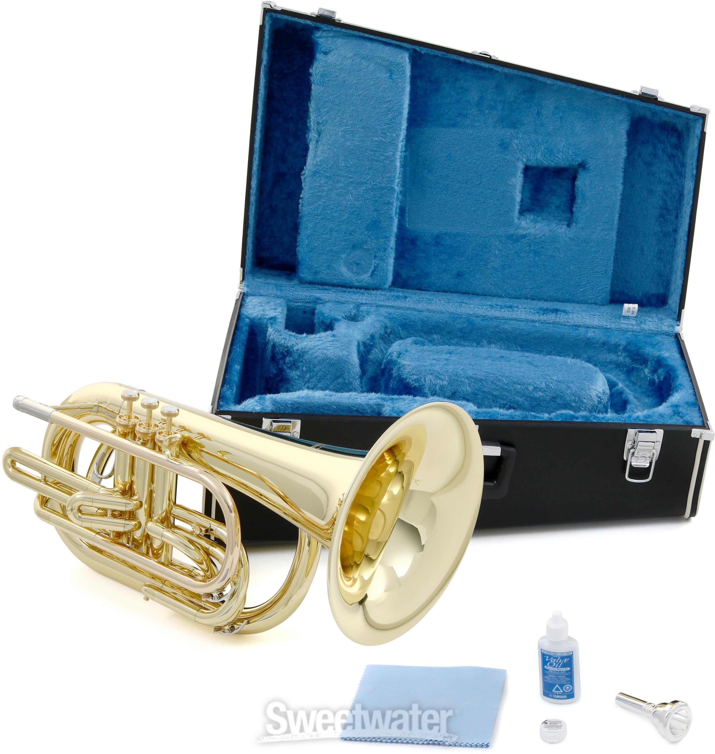 邦楽 FollowBane: Ceremonia Yamaha YBH-301M Marching Baritone - Clear Lacquer | Sweetwater