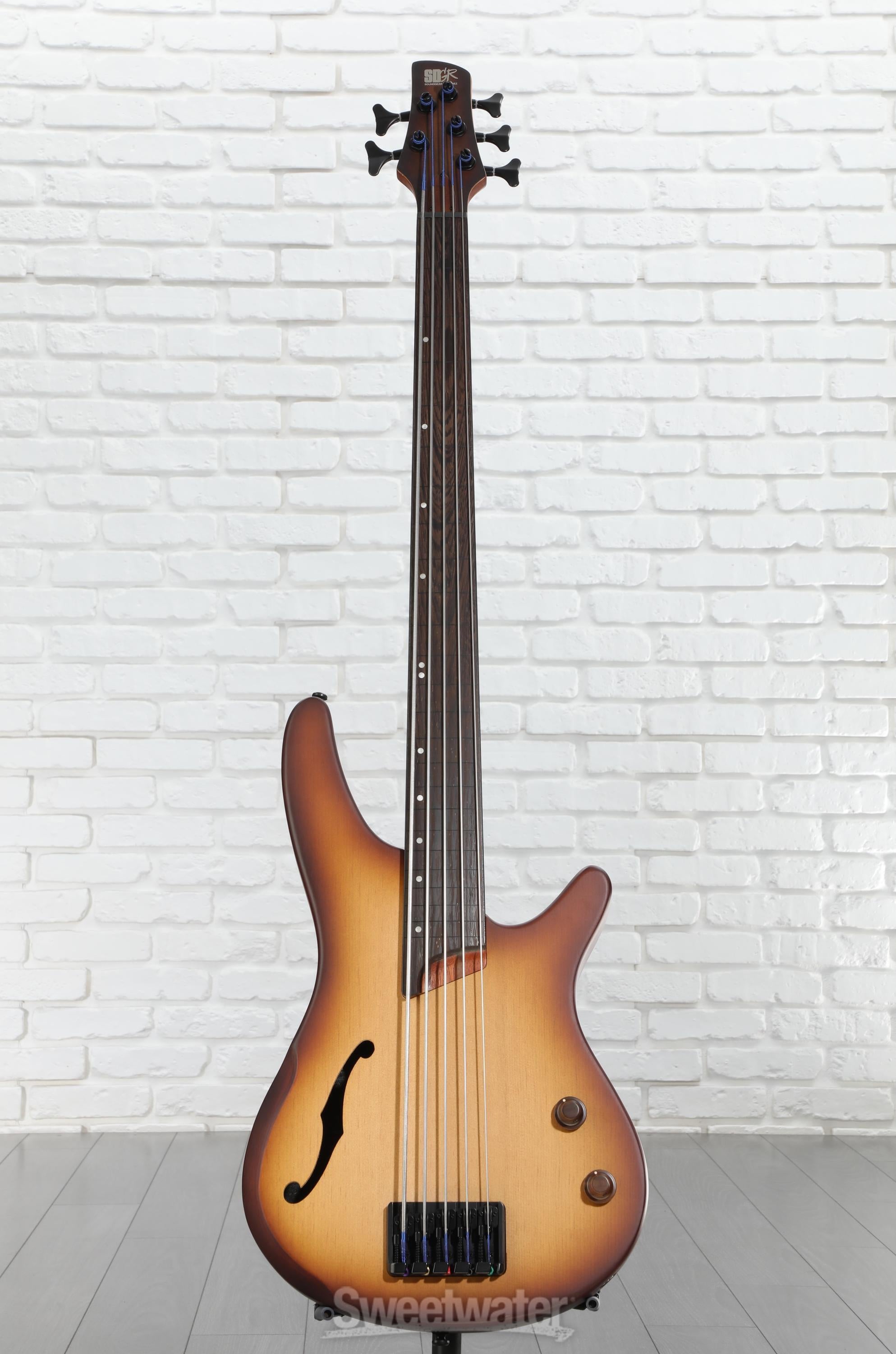 Ibanez SRH505F Fretless Bass Guitar - Natural Browned Burst