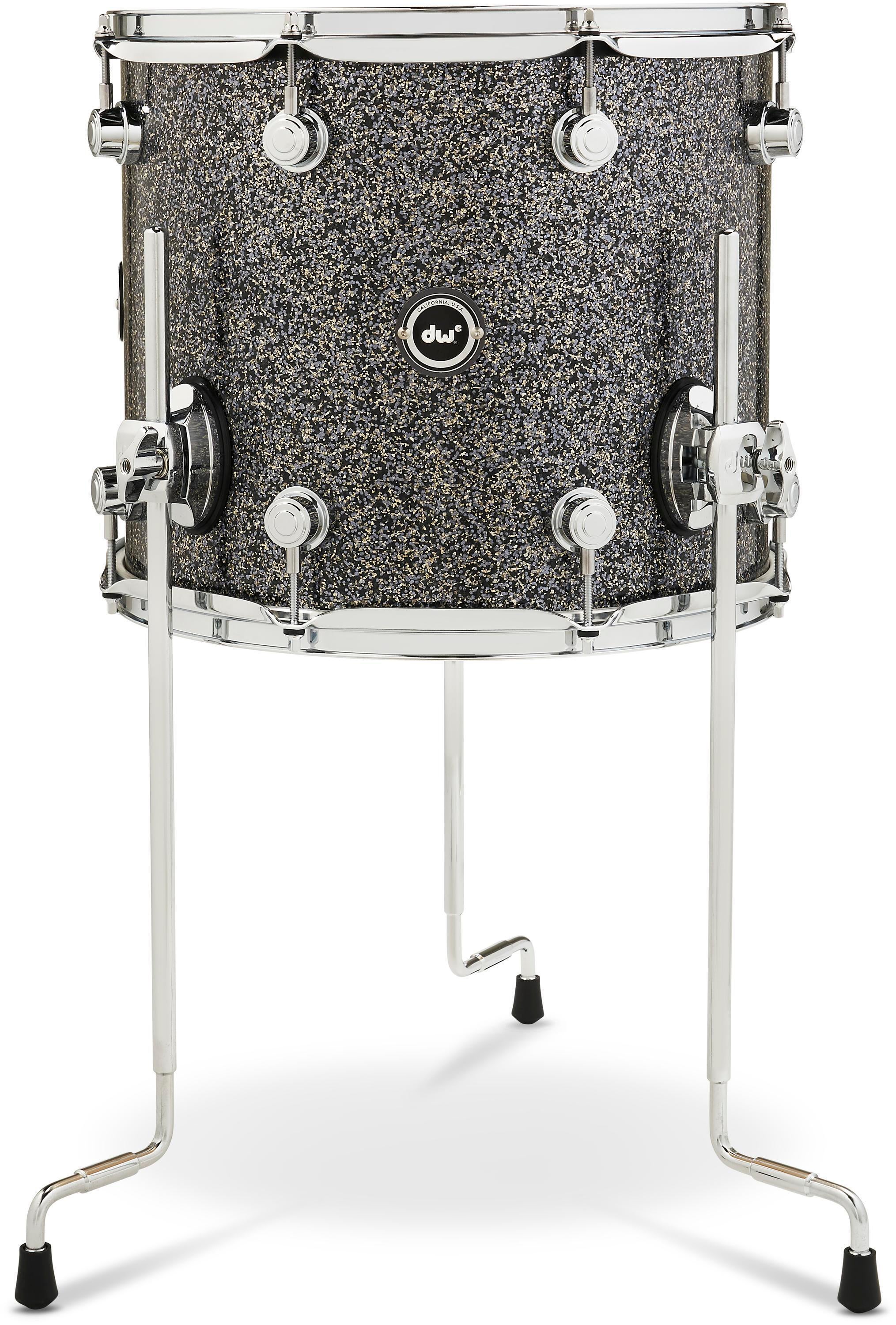 DW DWe e33 Floor Tom - 12 inch x 14 inch, Black Galaxy FinishPly