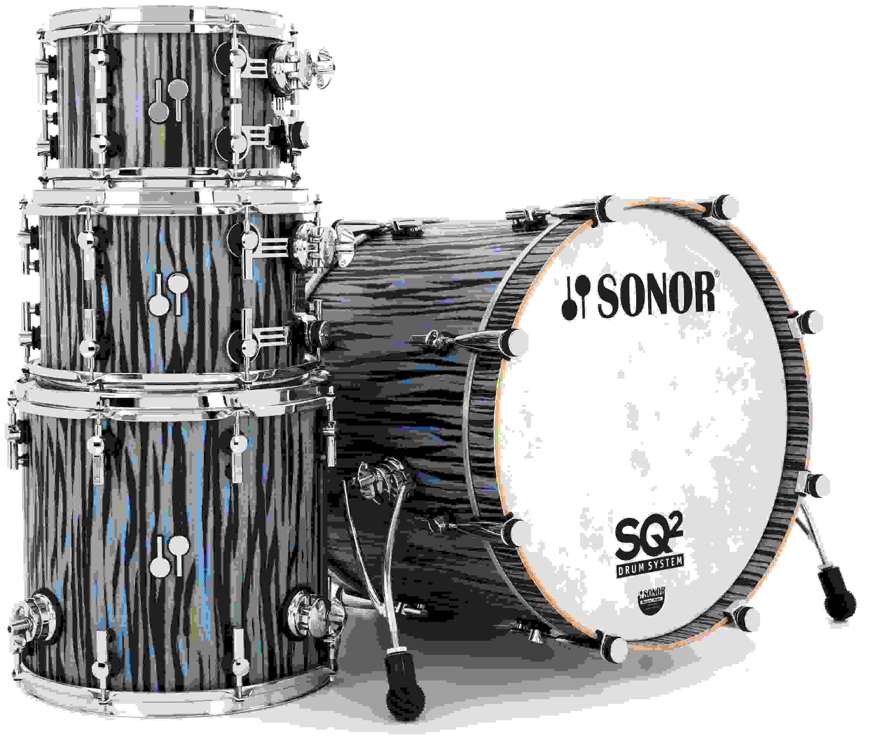 Sonor SQ2 Maple 4-piece Shell Pack - Stratawood Semi-Gloss