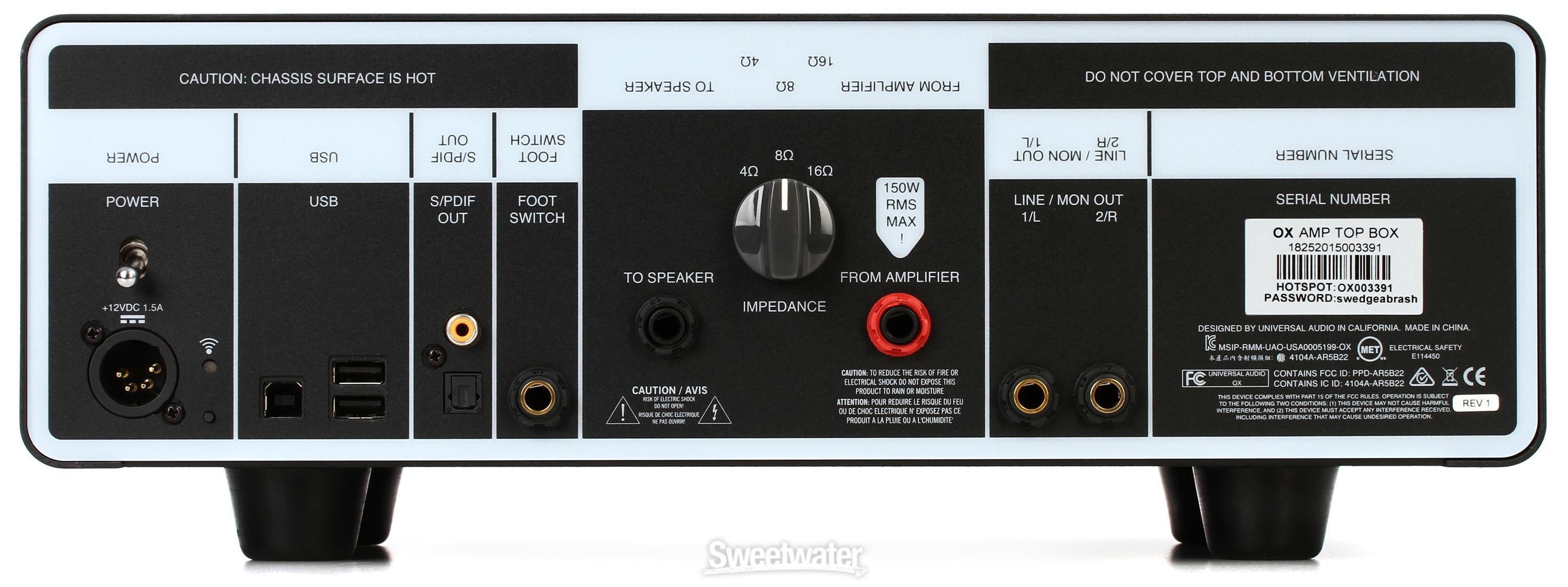 Universal Audio OX Reactive Amp Attenuator with Speaker Modeling 