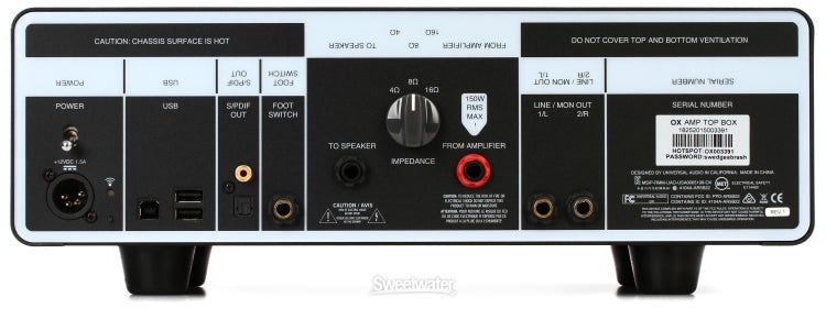 Universal Audio OX Reactive Amp Attenuator with Speaker Modeling  