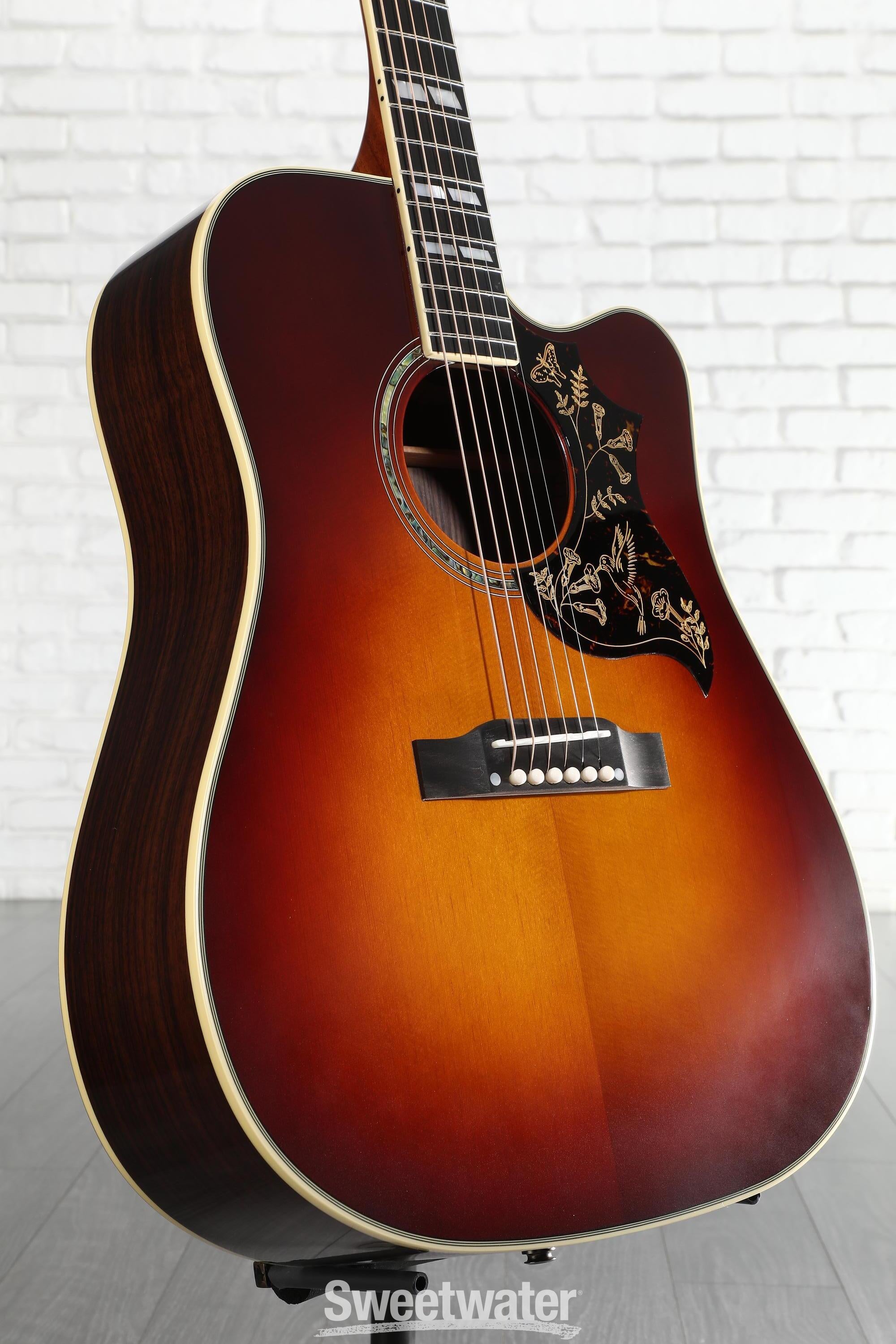 Photo of Epiphone Hummingbird Deluxe EC Acoustic-electric Guitar - Autumn Burst