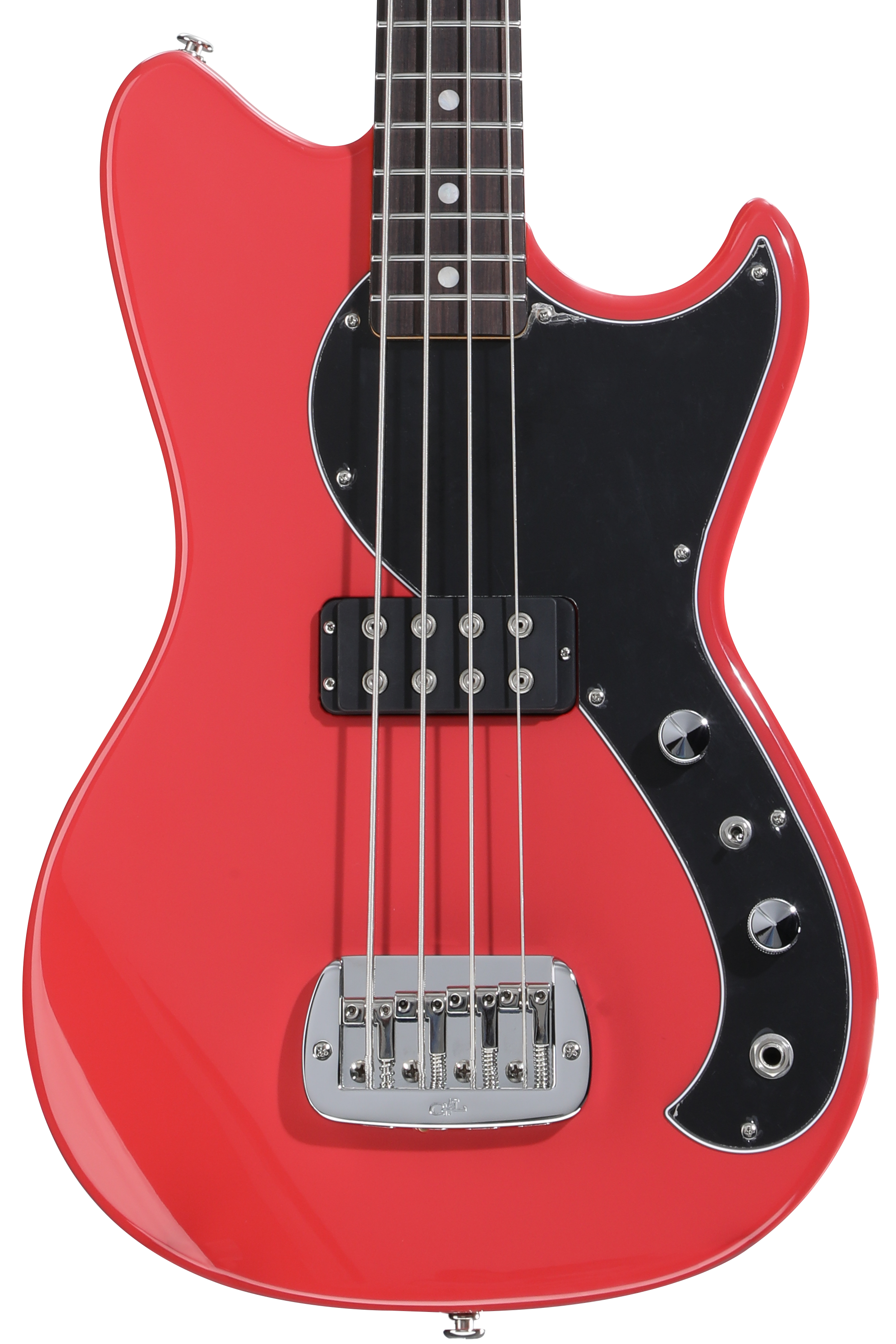 G&L Fullerton Deluxe Fallout Bass - Fiesta Red, Sweetwater