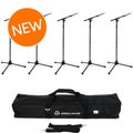 Photo of K&M 210/9 Telescoping Boom Microphone Stands and Carry Bag - 5 Pack