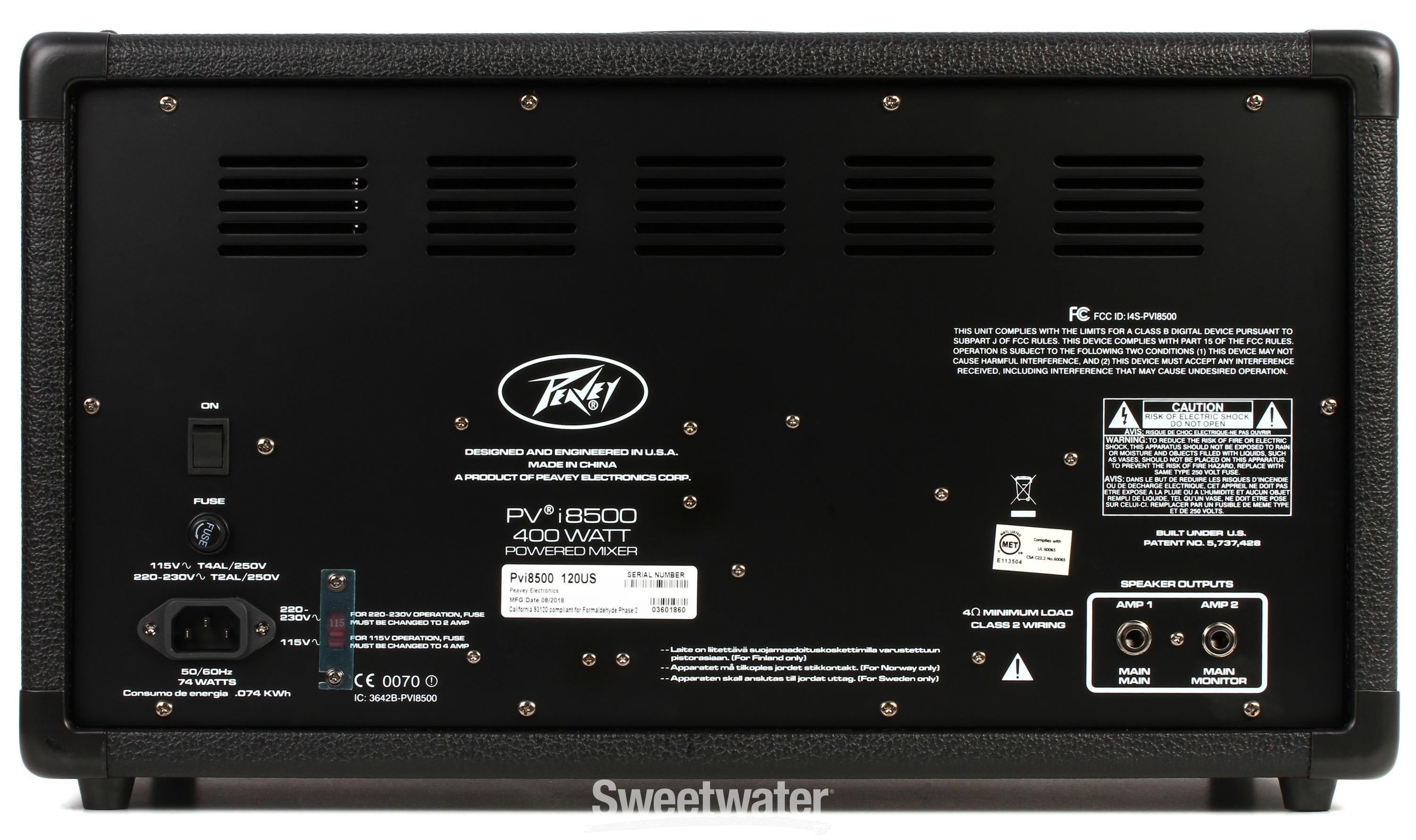 Peavey PVi 8500 8-channel 400W Powered Mixer Reviews | Sweetwater