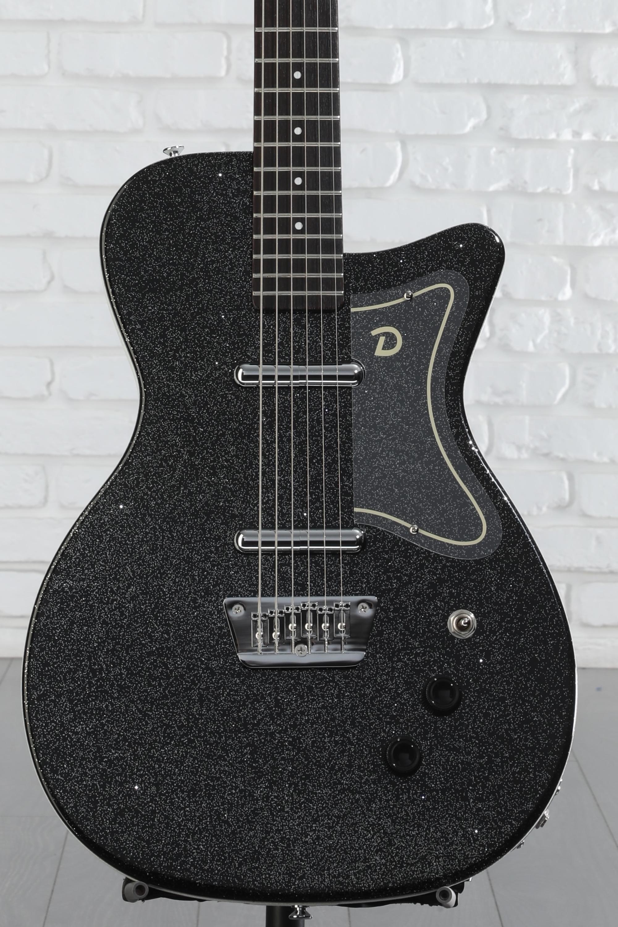Danelectro Baritone Electric Guitar - Black Metalflake