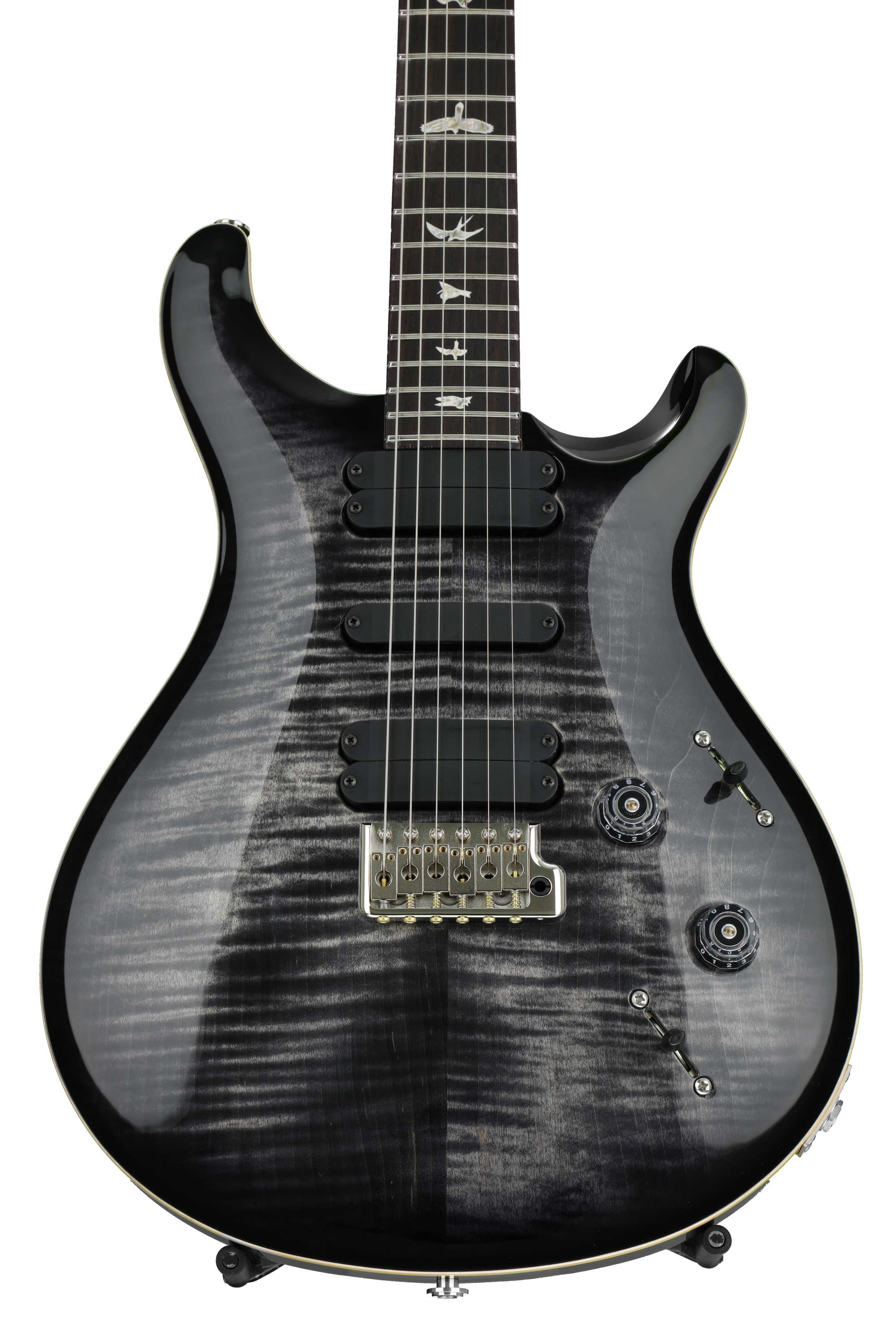 PRS 513 Figured Top - Charcoal Burst with Pattern Regular Neck