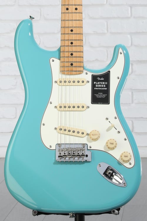 Fender Player II Stratocaster Electric Guitar - Aquatone Blue with Maple Fingerboard