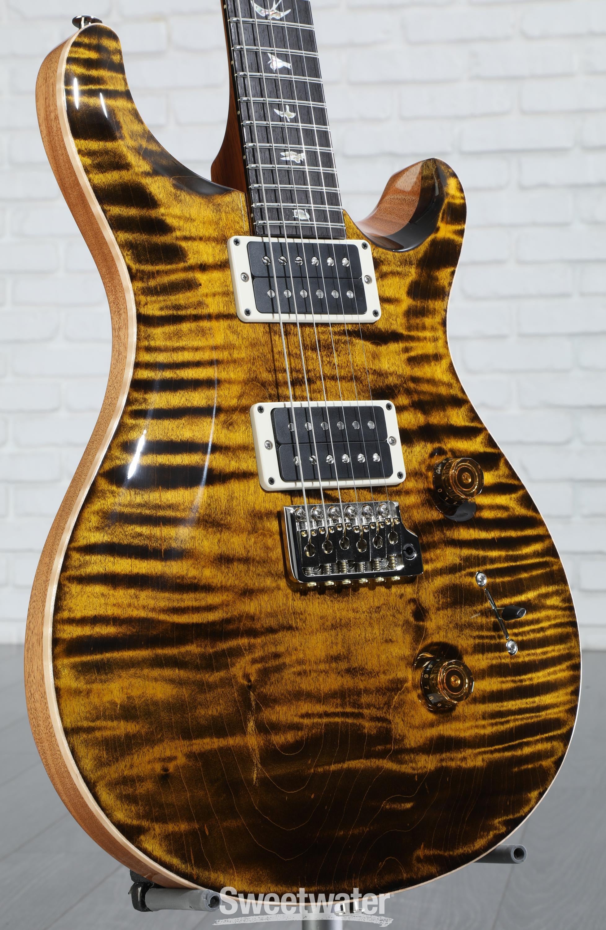 PRS Custom 24 Electric Guitar - Yellow Tiger | Sweetwater