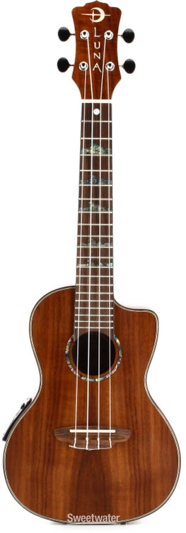 Luna High Tide Koa Concert Ukulele Acoustic-electric Ukulele - Satin Natural