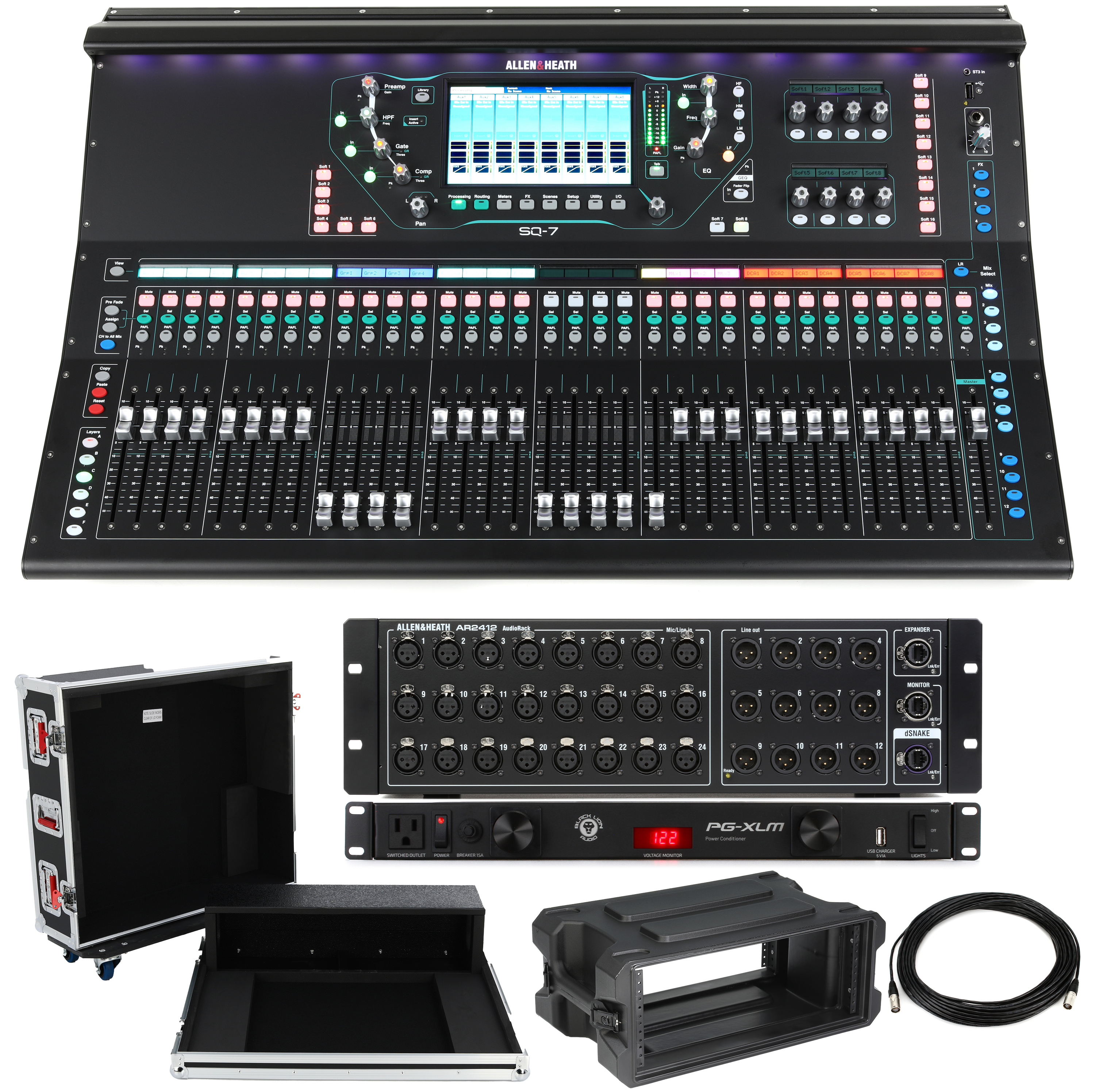 Allen & Heath SQ-7 48-channel Digital Mixer Stage Bundle