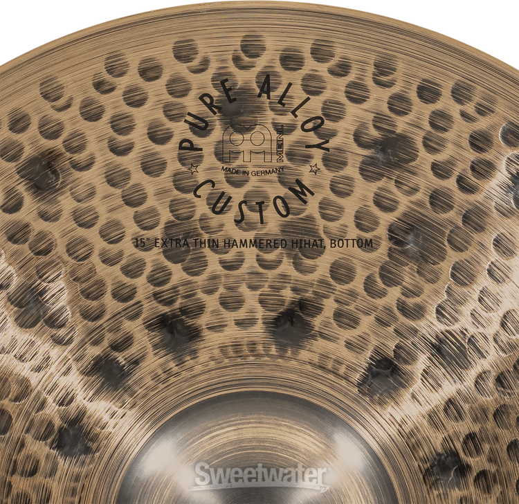 Meinl Cymbals Pure Alloy Custom Extra Thin Hi-hat Cymbals - 15