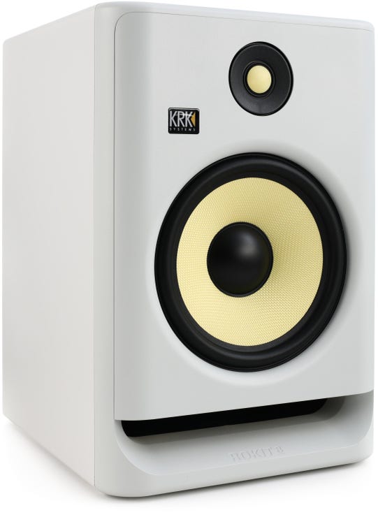 KRK ROKIT 8 G4 8 Powered Studio Monitor - White Noise Finish, Pair