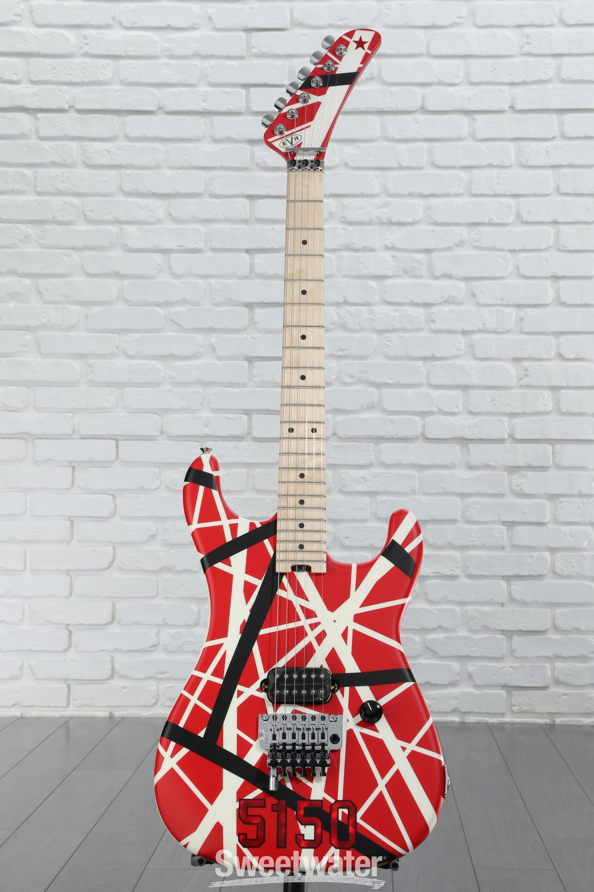 EVH Striped Series 5150 - Red, Black and White | Sweetwater