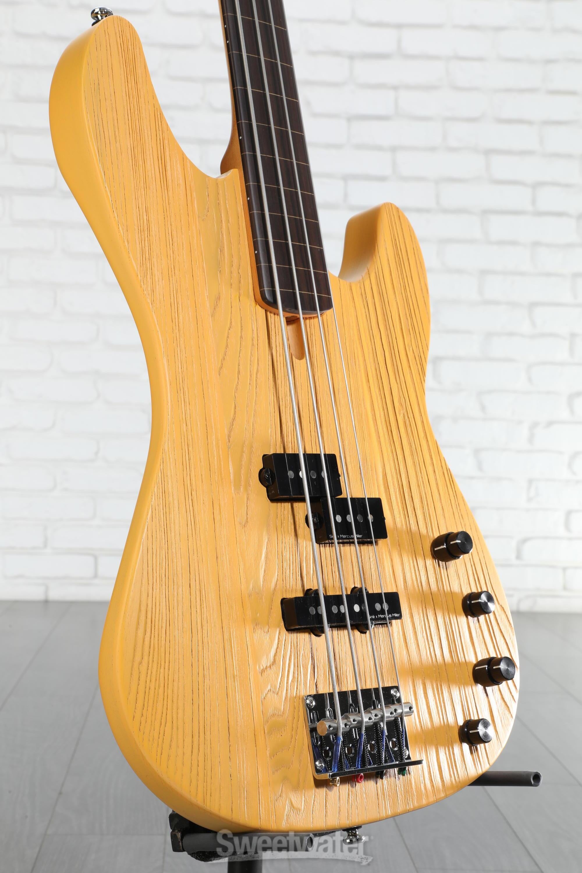 Photo of Sire Marcus Miller P6 4-string FL Fretless Bass Guitar - Butterscotch