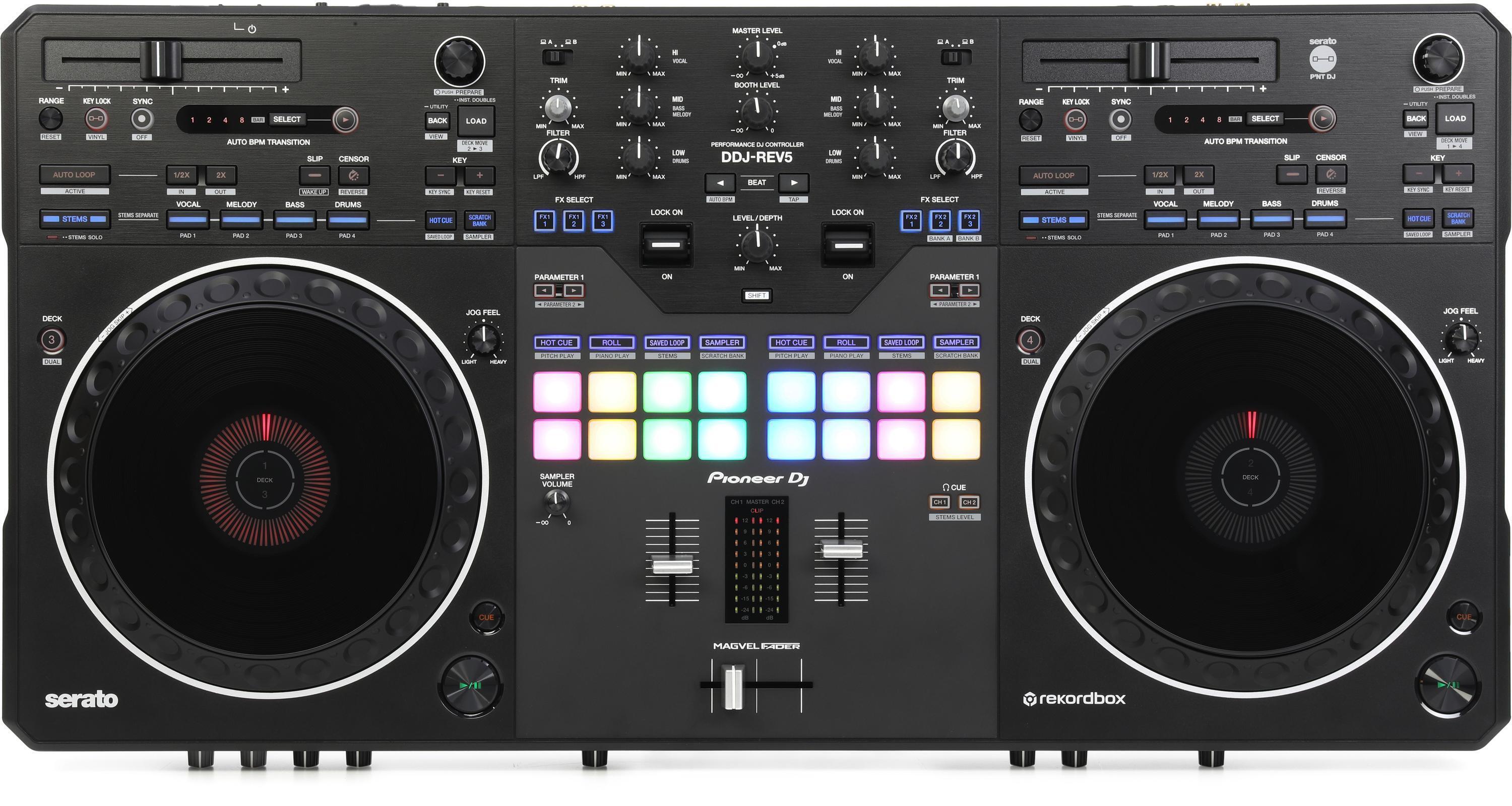 Pioneer DJ DDJ-REV5 4-deck DJ Controller with Stem Separation 