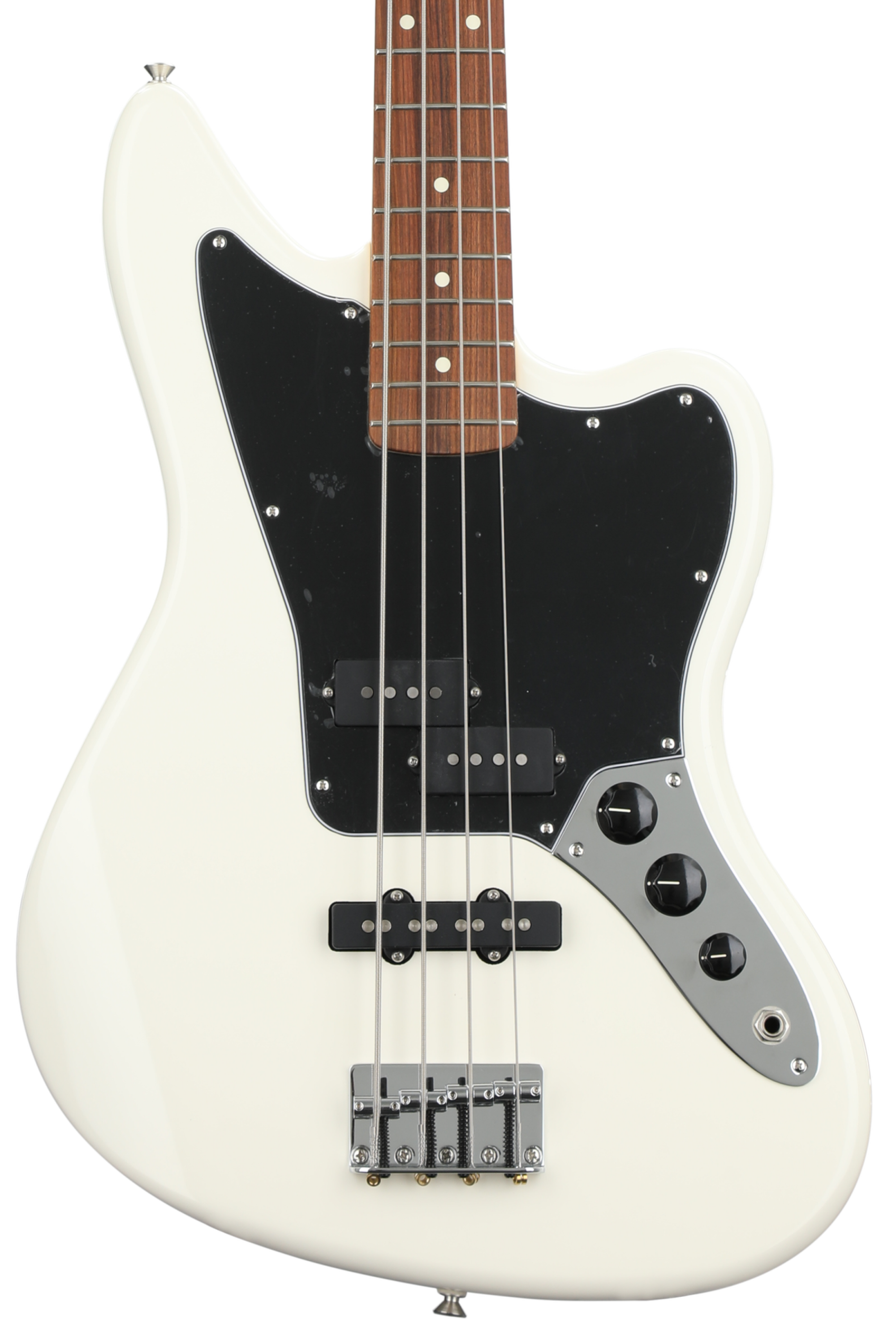 ベース Fender Jaguar Bass Fender Standard Jaguar Bass - Olympic White with Pau Ferro