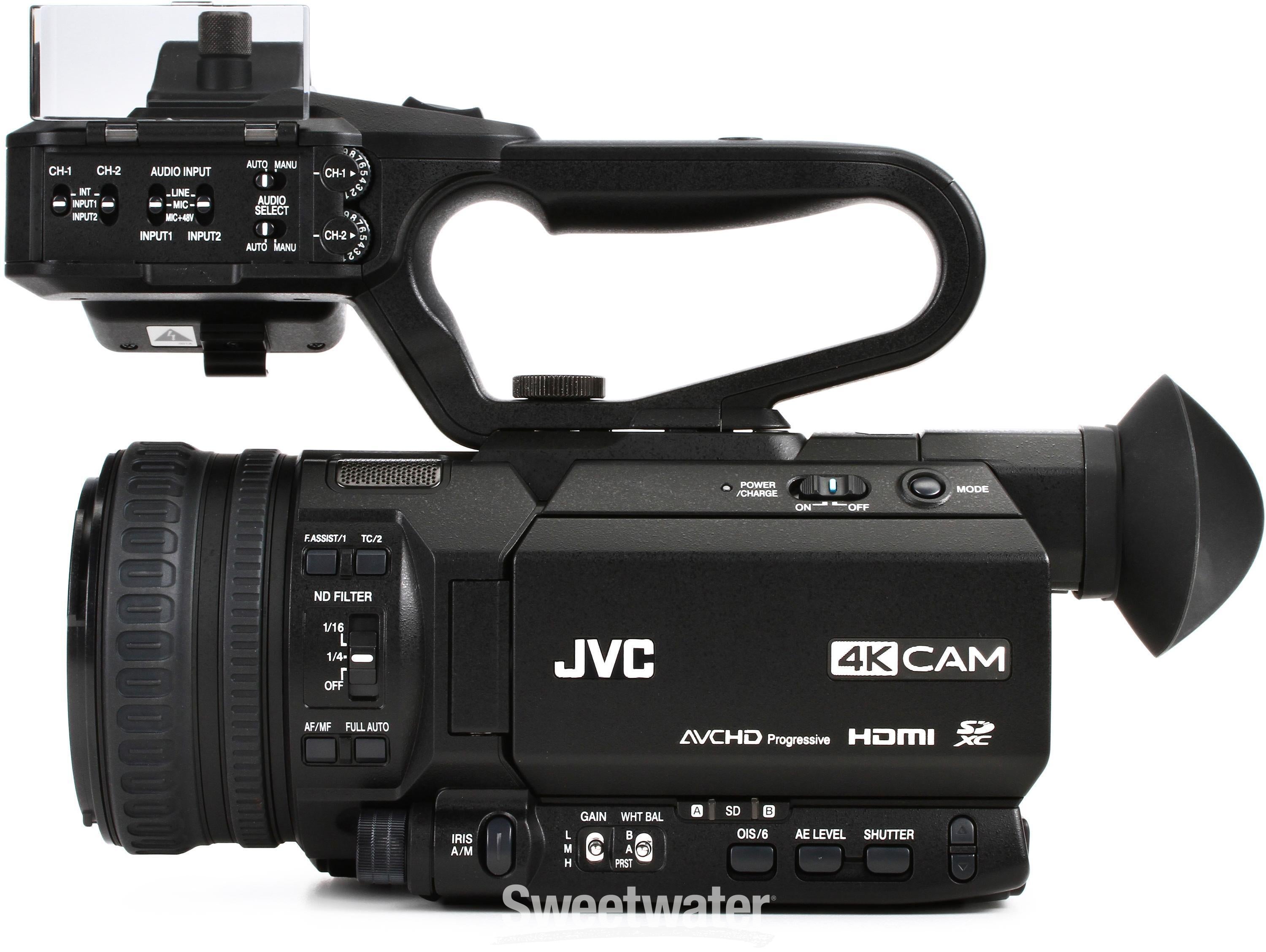JVC GY-HM170U 4KCAM Handheld Camcorder with KA-HU1 Handle