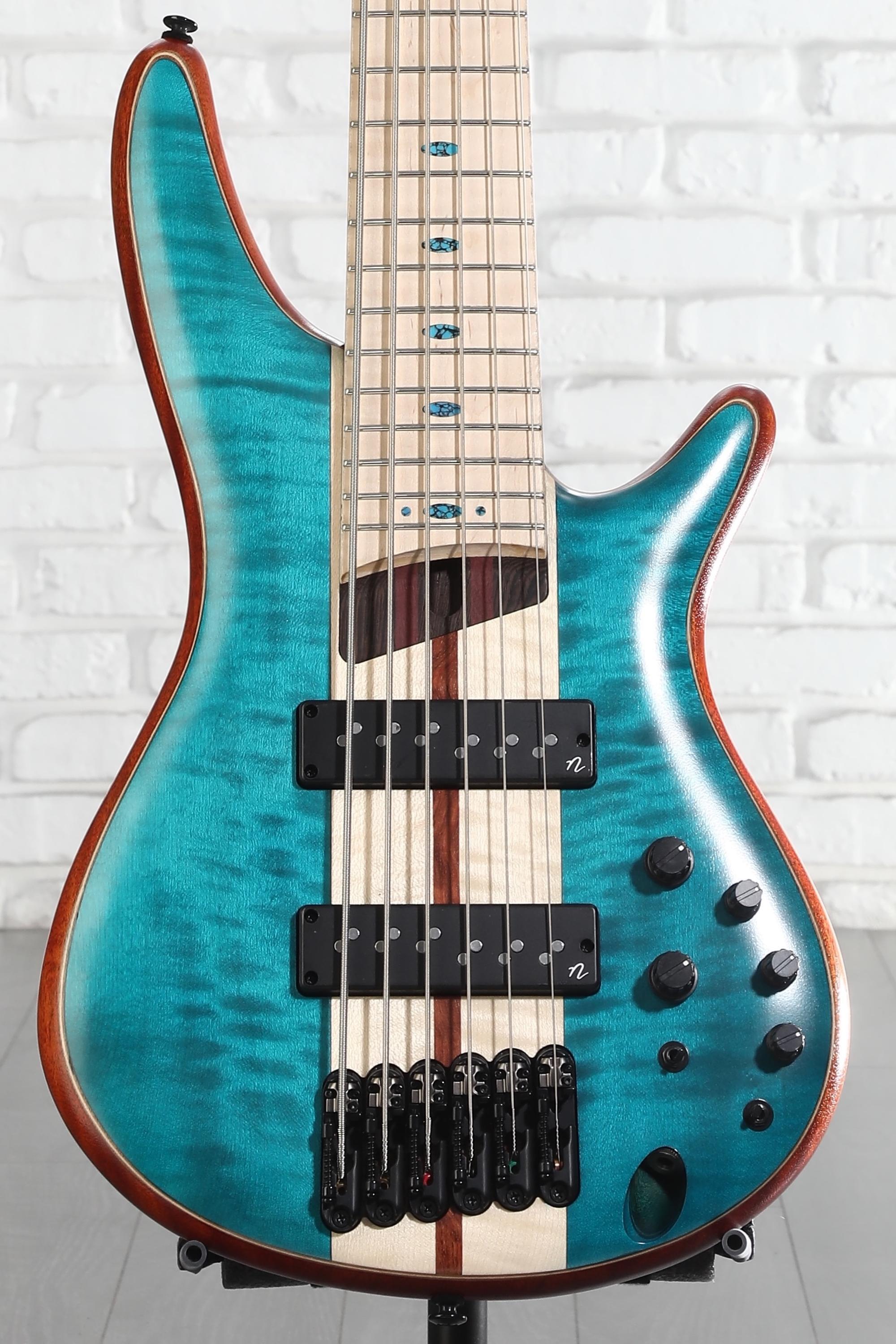 Ibanez SR Premium 6-string Electric Bass - Caribbean Green Low