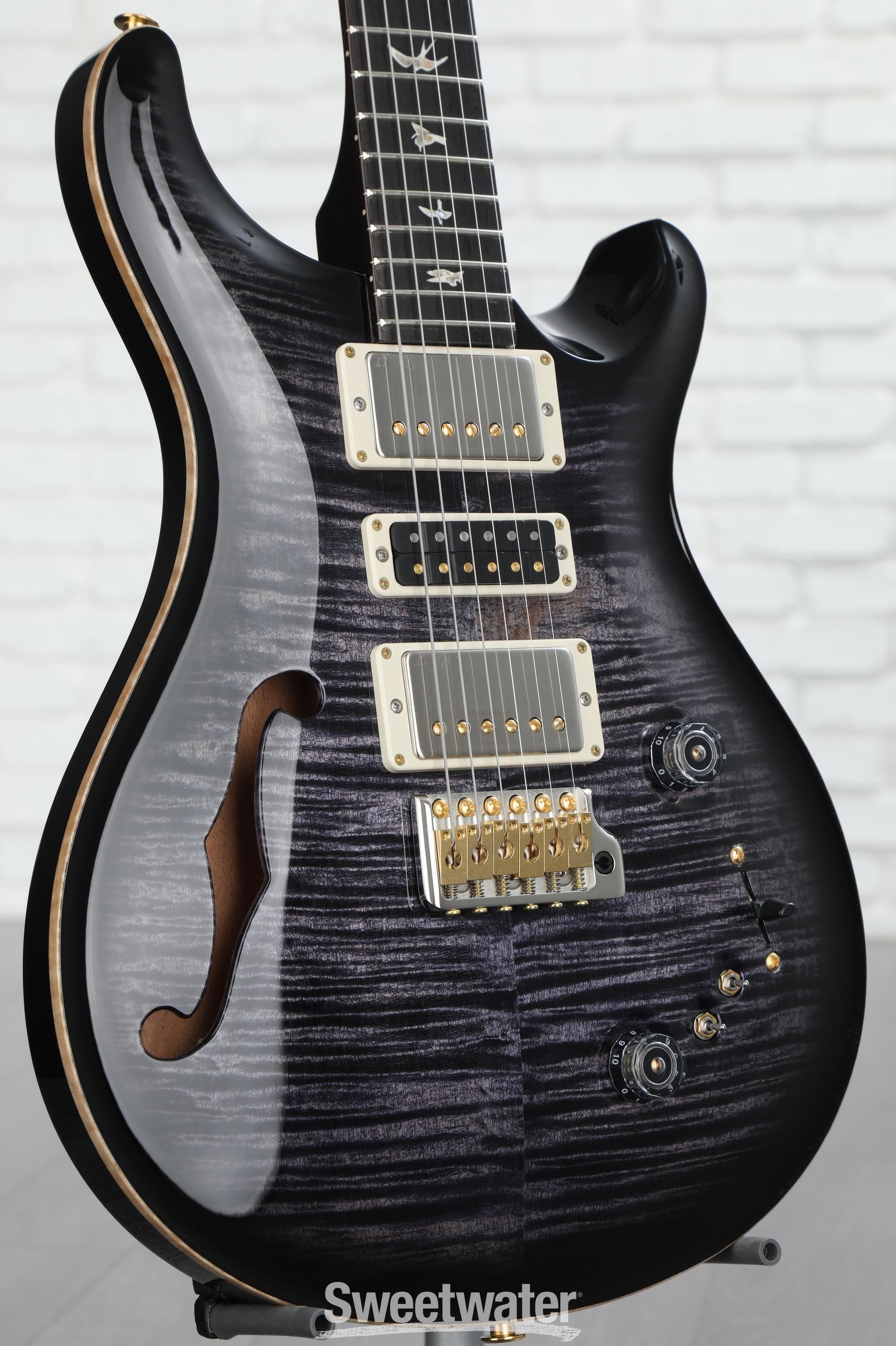 ギター PRS Special 22 Semi-hollow 10 top PRS Special Semi-Hollow 10-Top Electric Guitar - Black Gold