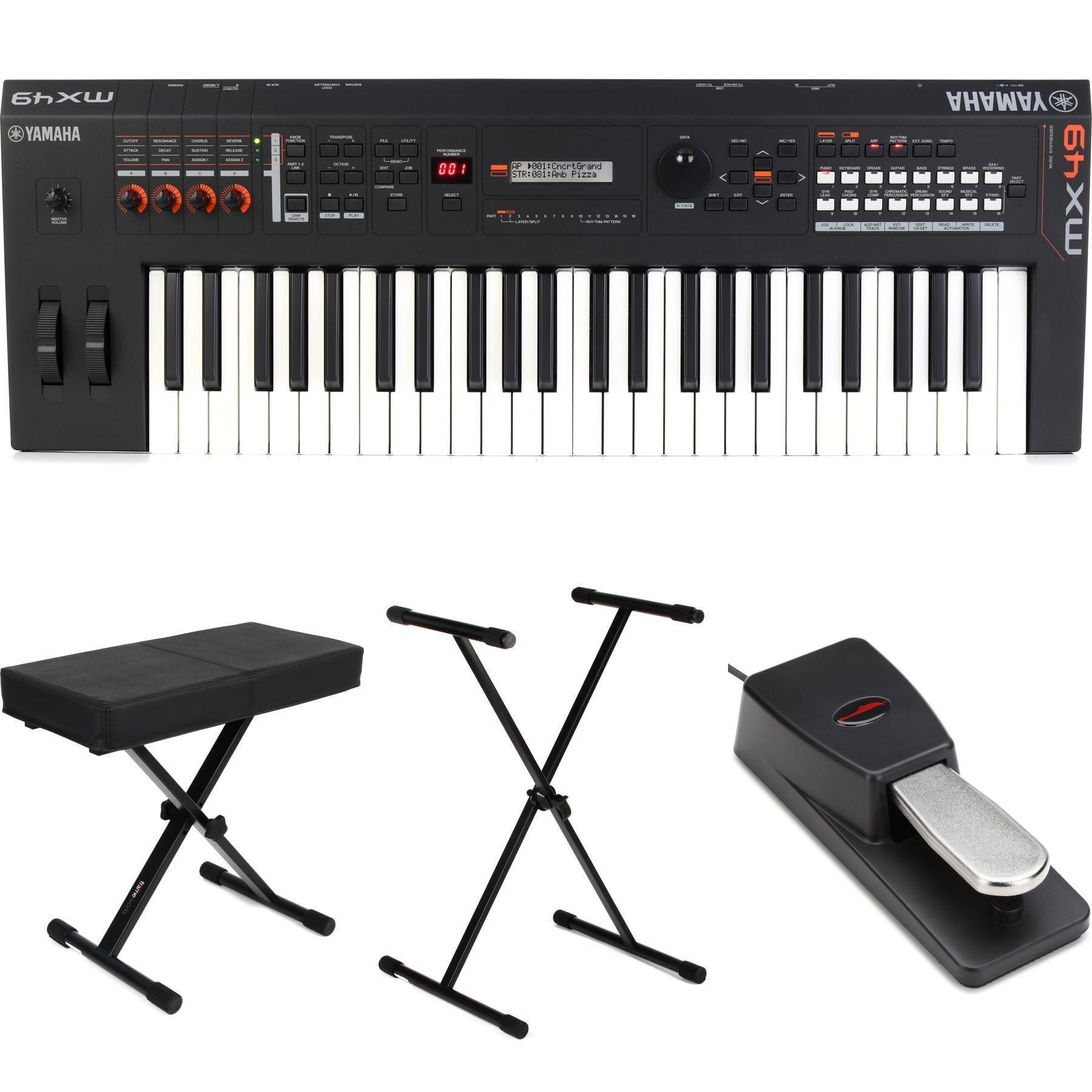 YAMAHA MX49＋純正アダプター＋キーボードスタンド