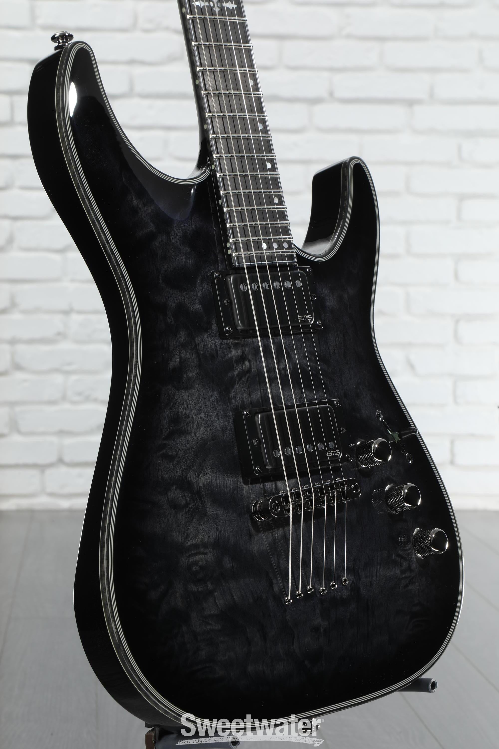 Schecter Hellraiser Hybrid C-1 FR - Trans Black Burst